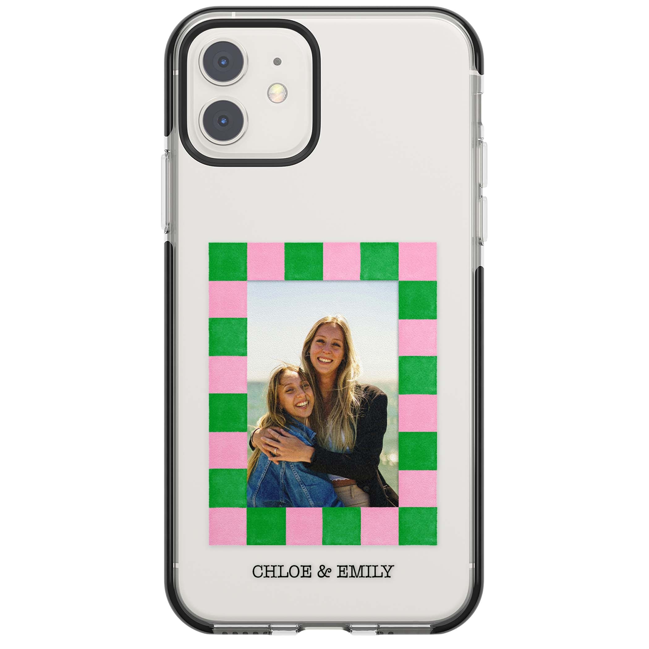 Riviera Check Photo cute iPhone case | Black Impact case for iPhone 11, iPhone 12