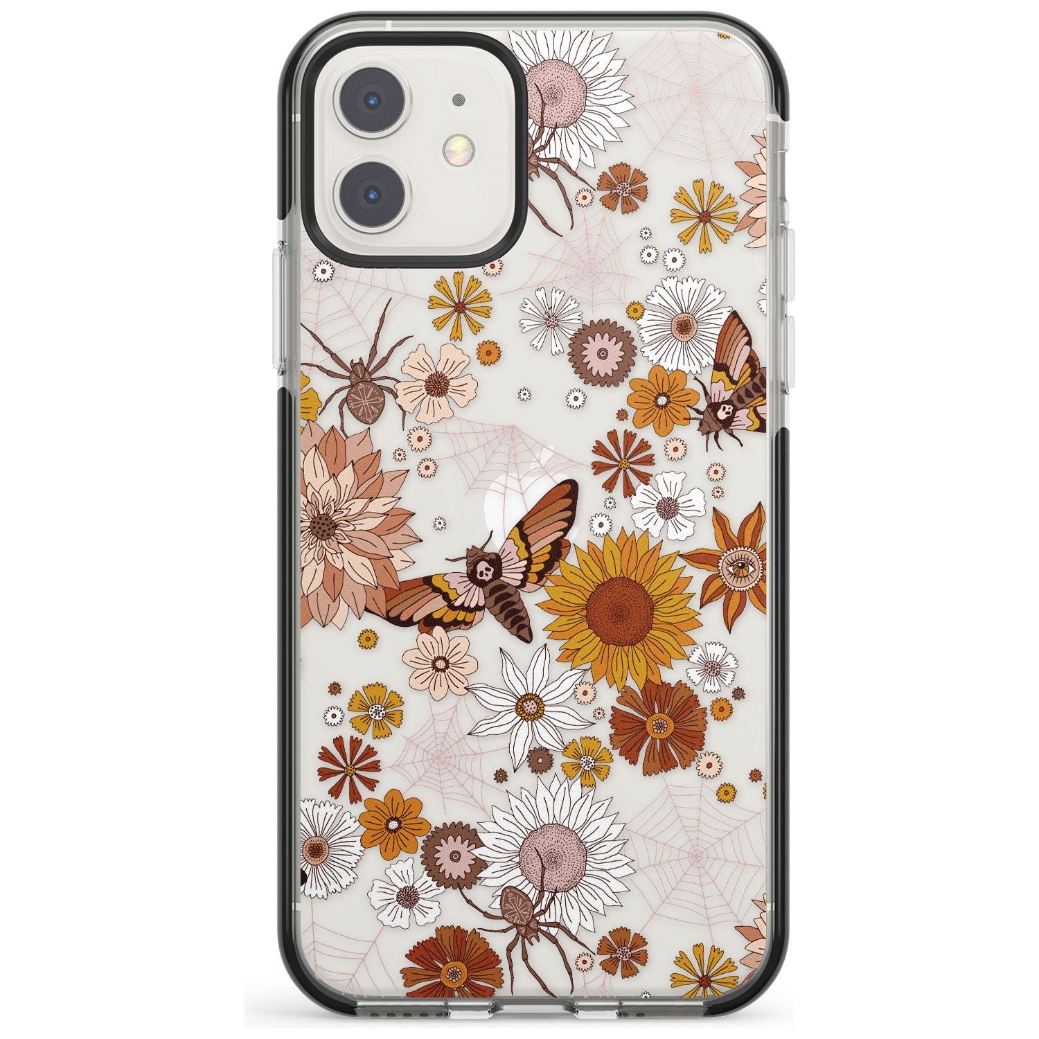 Halloween Skulls and Flowers Impact Phone Case for iPhone 11, iphone 12