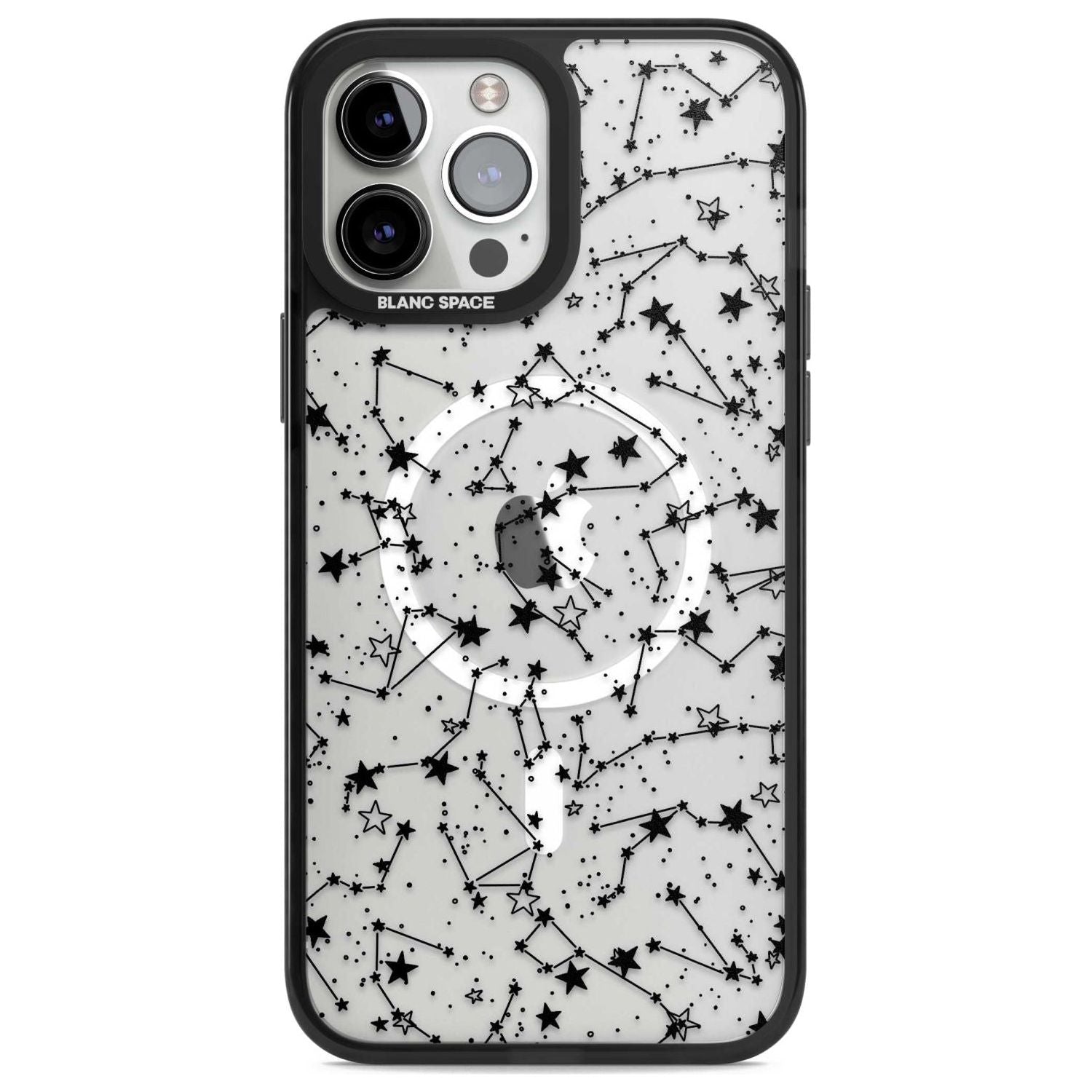 Constellations Phone Case iPhone 13 Pro Max / Magsafe Black Impact Case Blanc Space