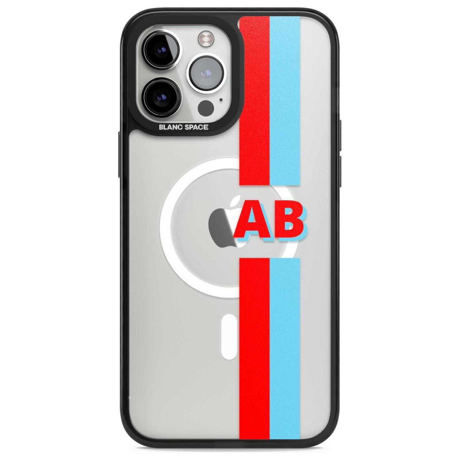 Personalised Clear Text 6B Custom Phone Case iPhone 13 Pro Max / Magsafe Black Impact Case Blanc Space