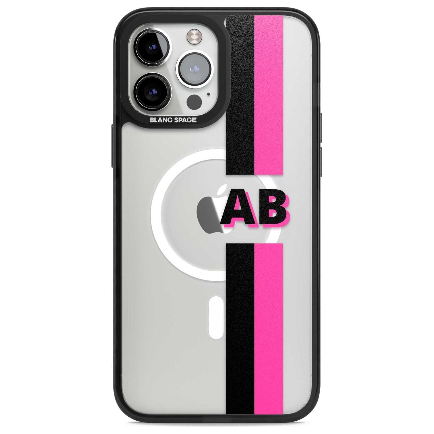 Personalised Clear Text 6D Custom Phone Case iPhone 13 Pro Max / Magsafe Black Impact Case Blanc Space