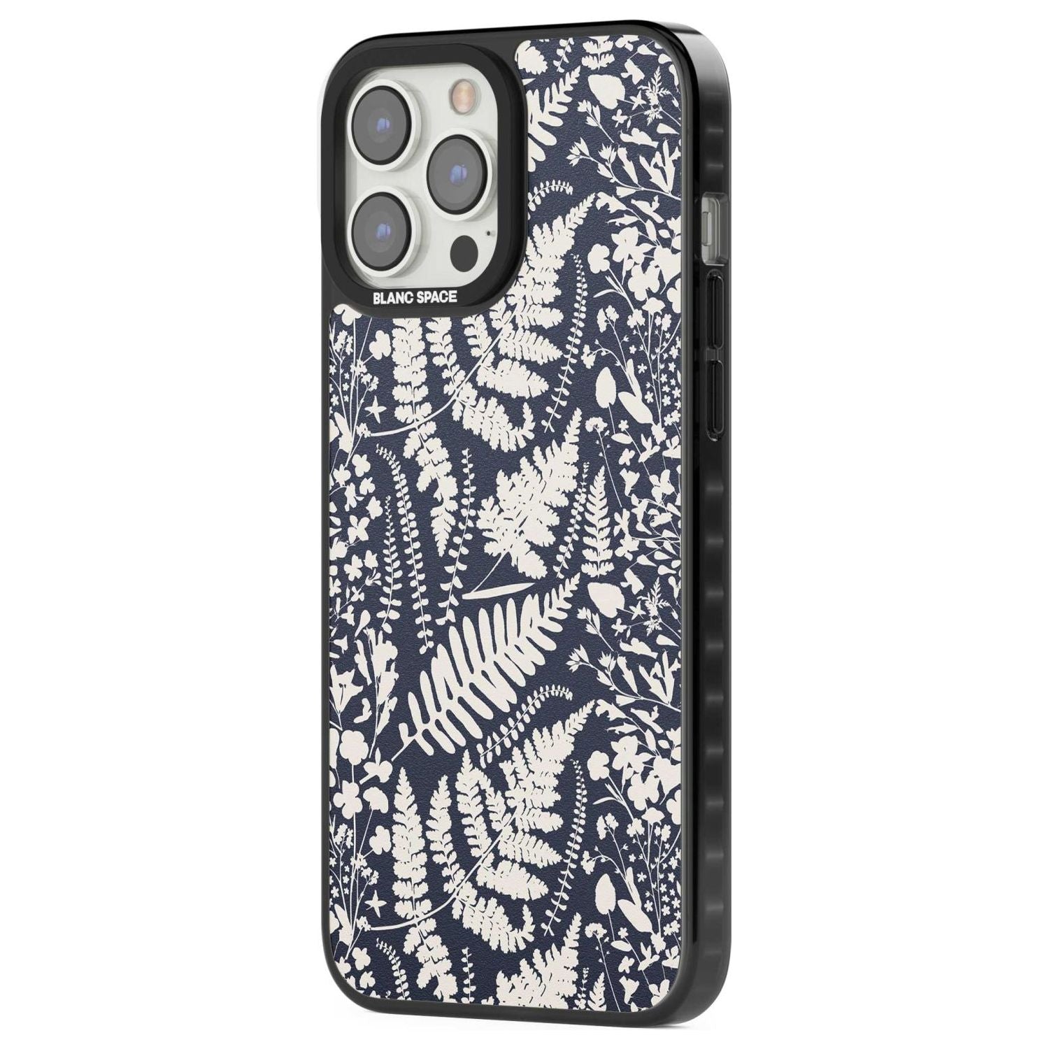 Wildflowers & Ferns On Navy