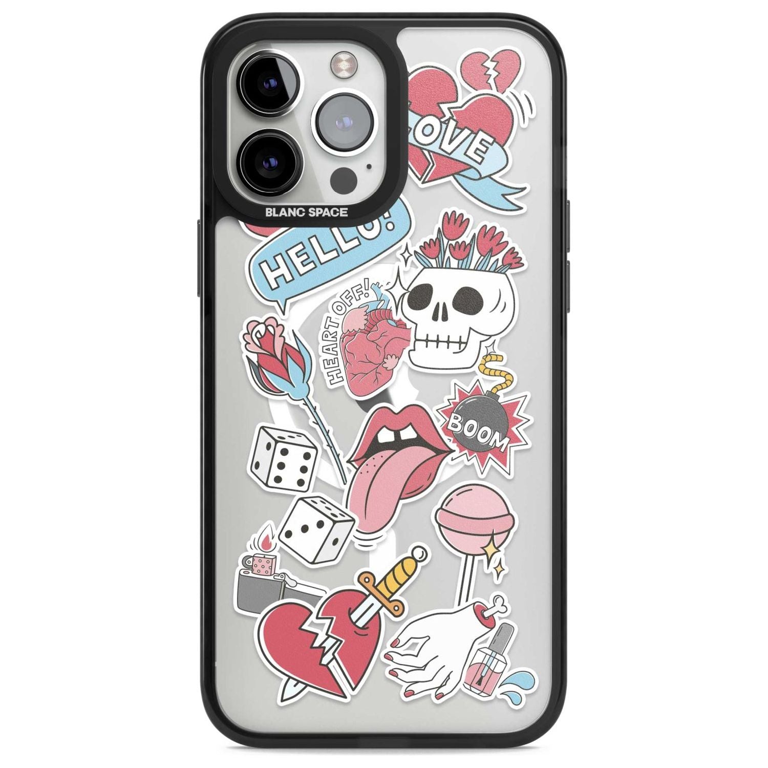 Skull & Flowers Stickers