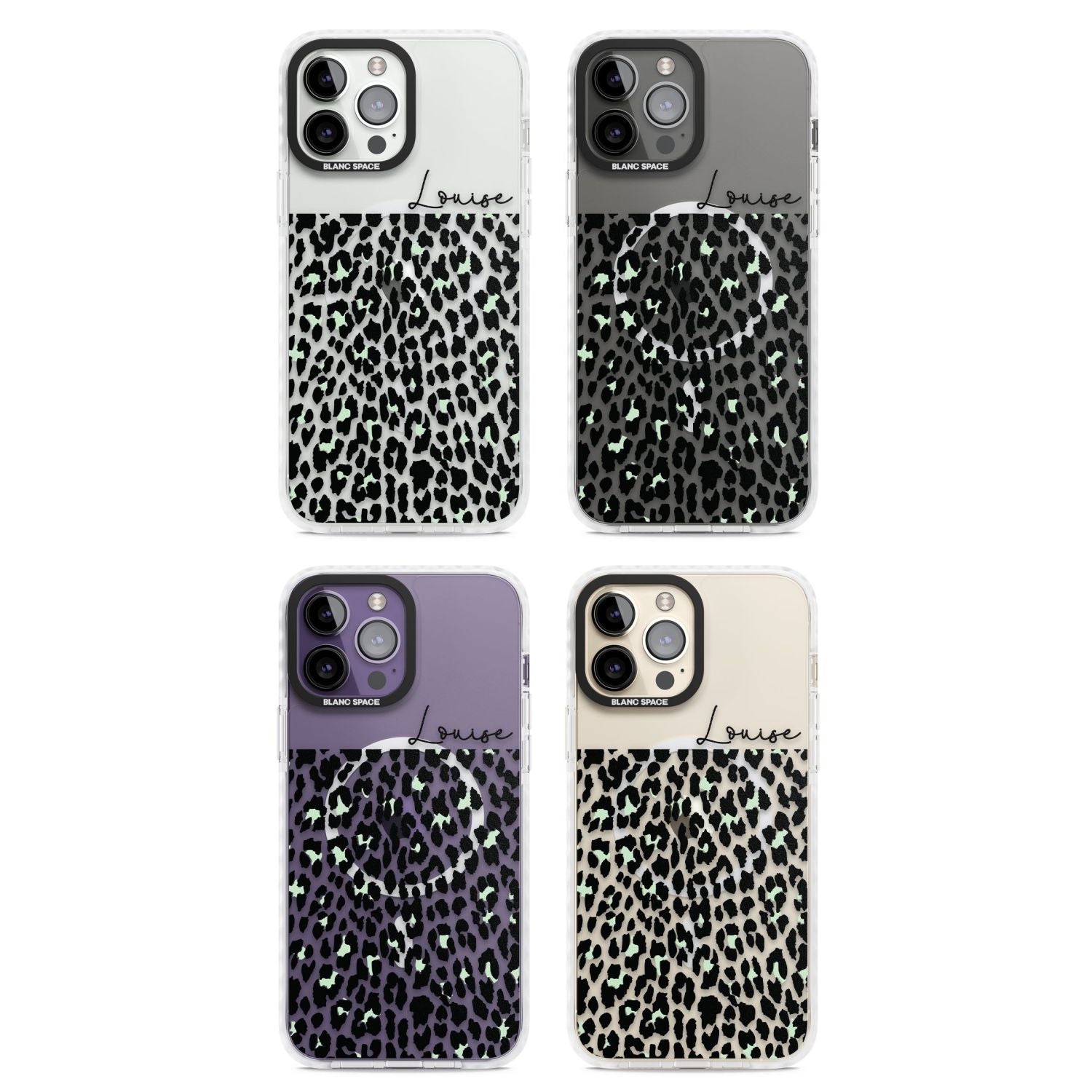 Personalised Seafoam Leopard