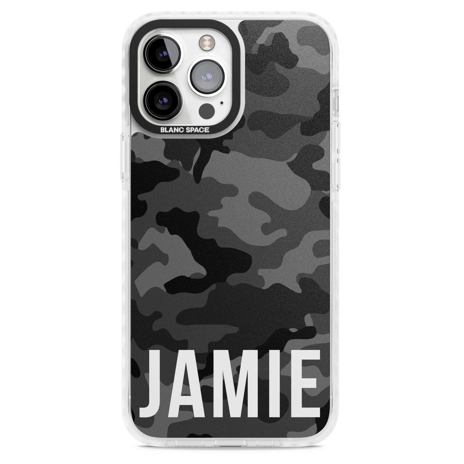 Personalised Black Camo Name Horizontal