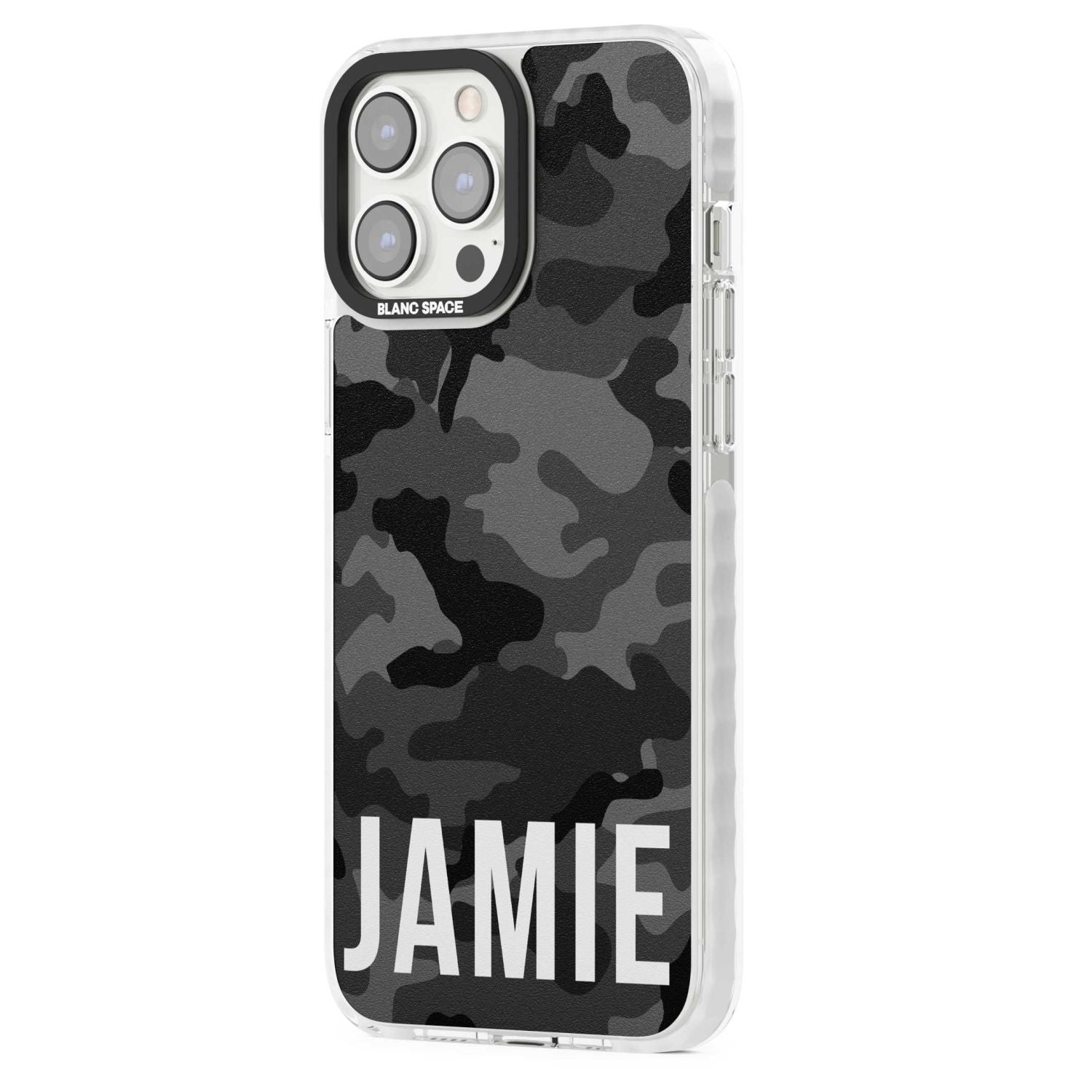 Personalised Black Camo Name Horizontal