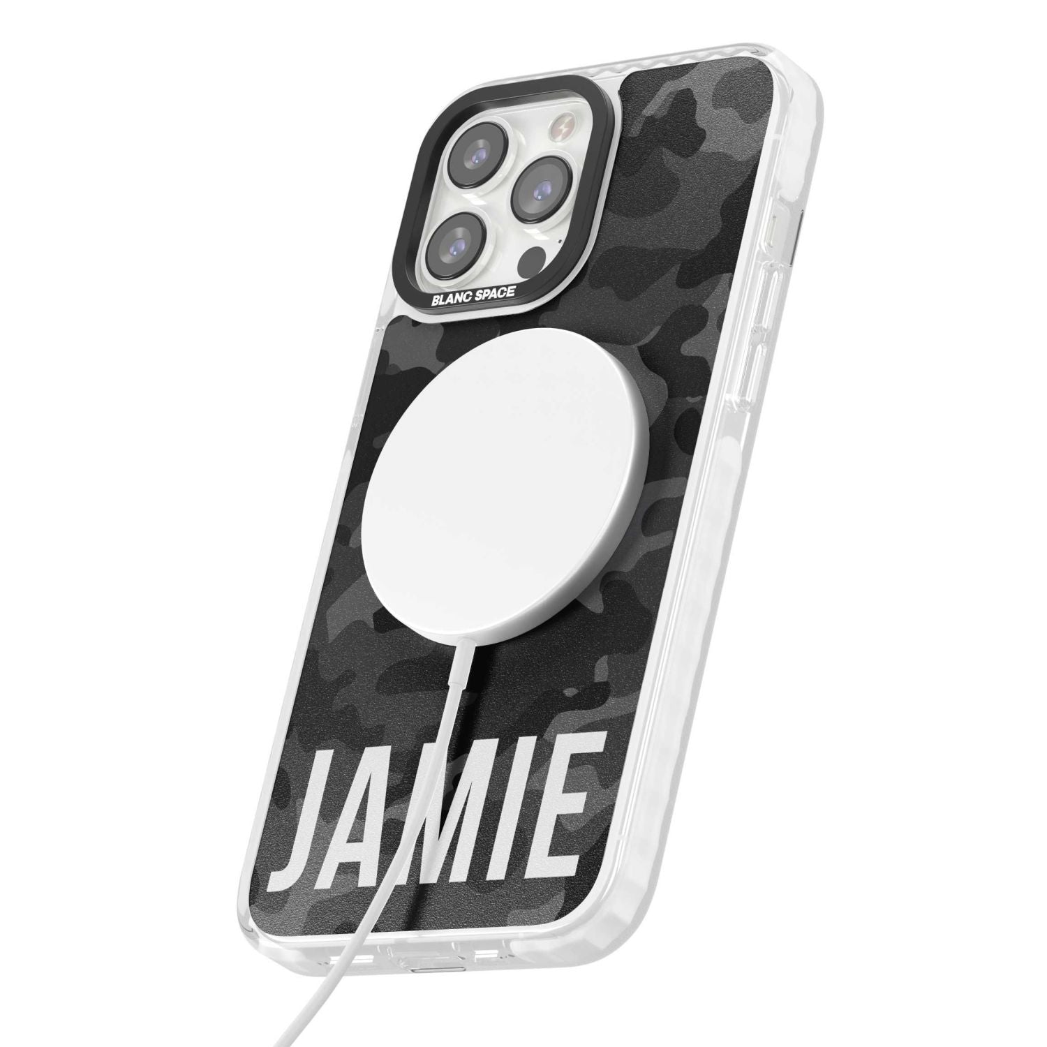 Personalised Black Camo Name Horizontal