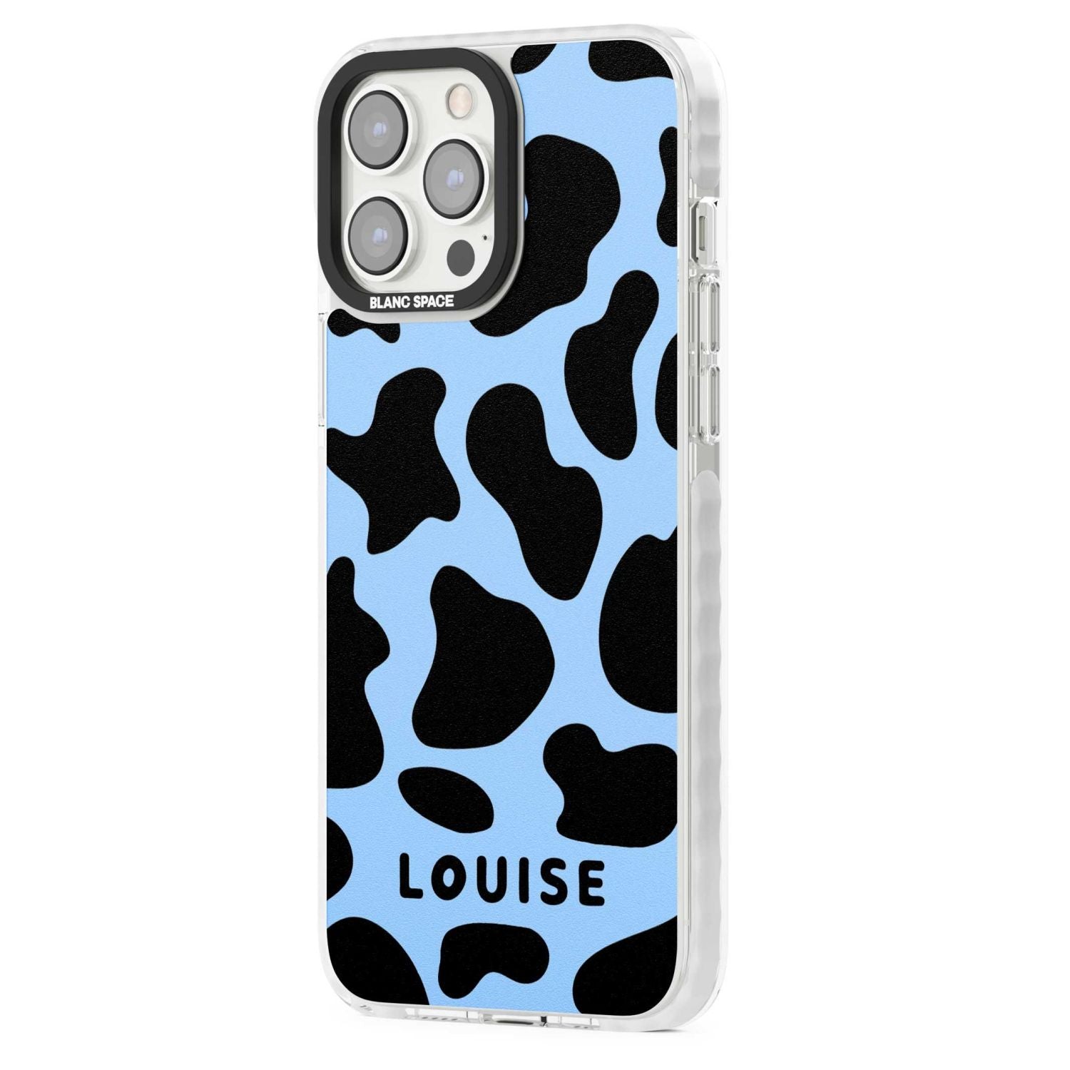Personalised Blue And Black Cow Print