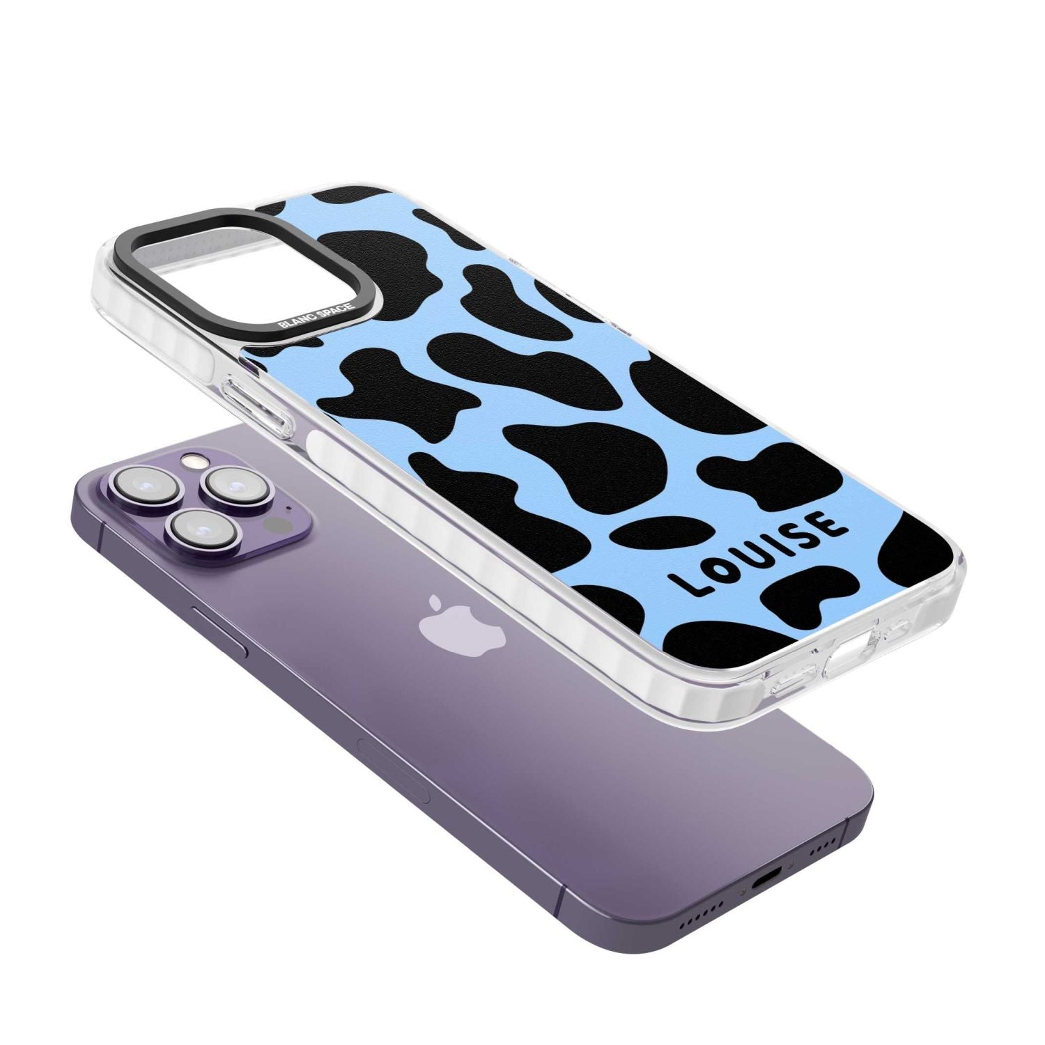 Personalised Blue And Black Cow Print