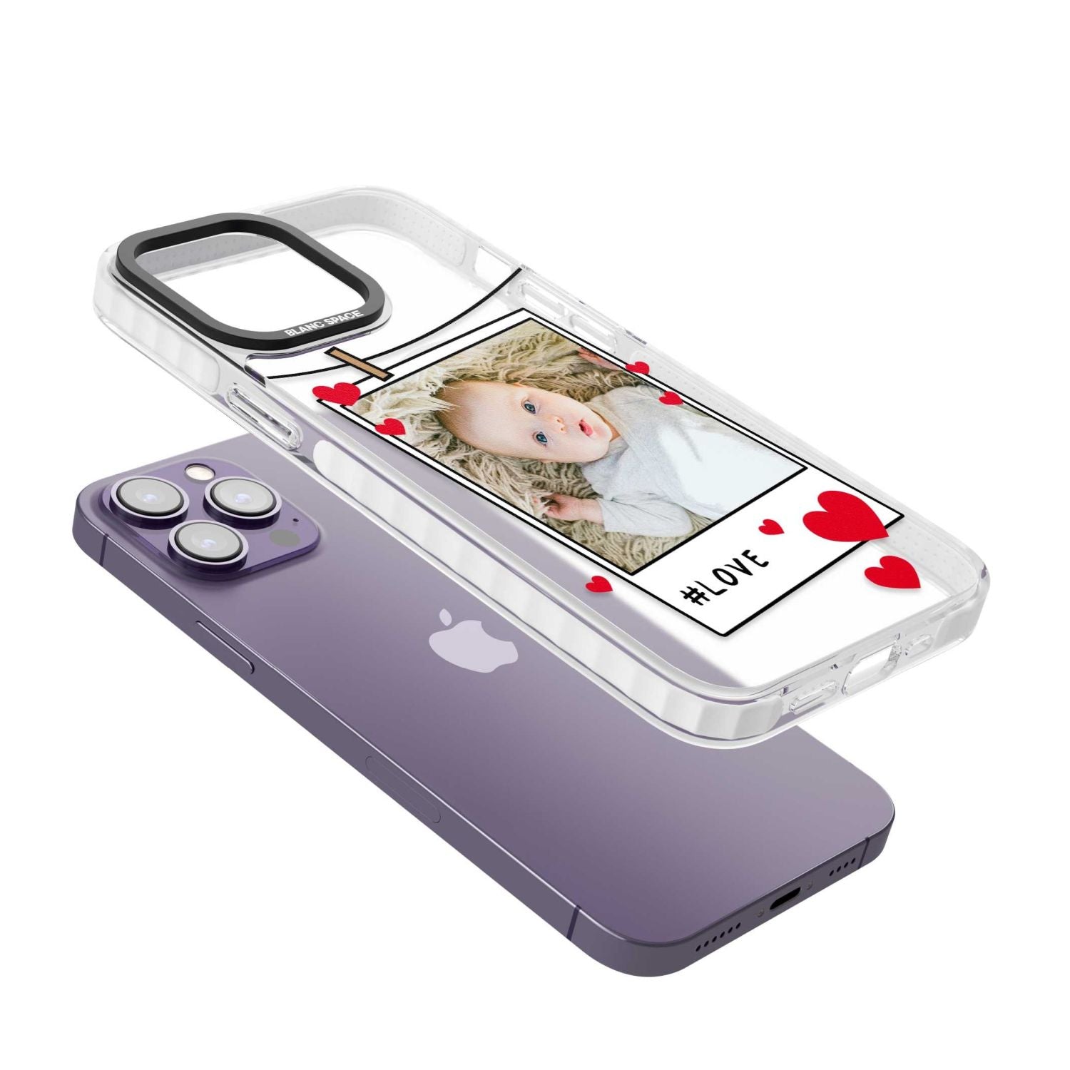 Personalised Paperclip & Hearts Instant Camera Photo