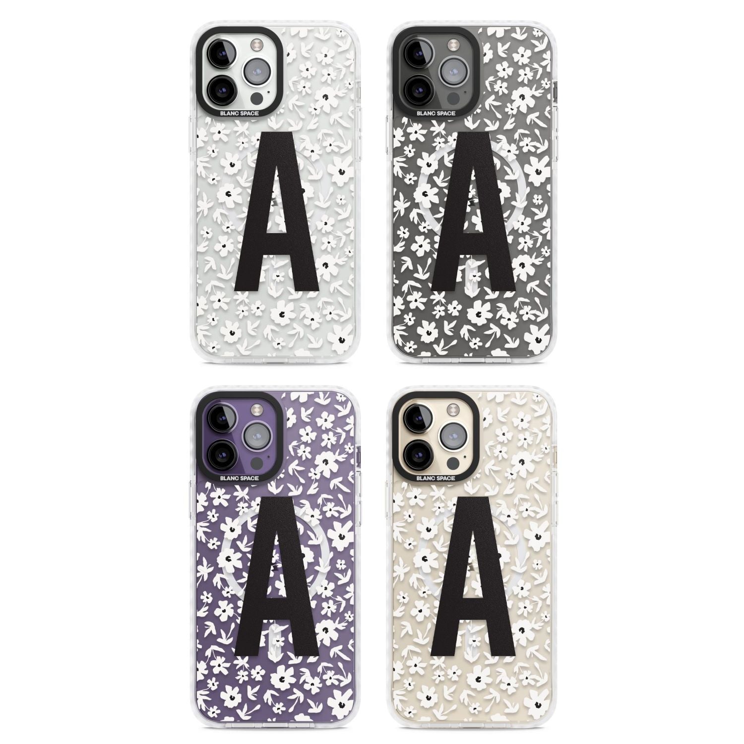 Personalised Bold Initial Floral