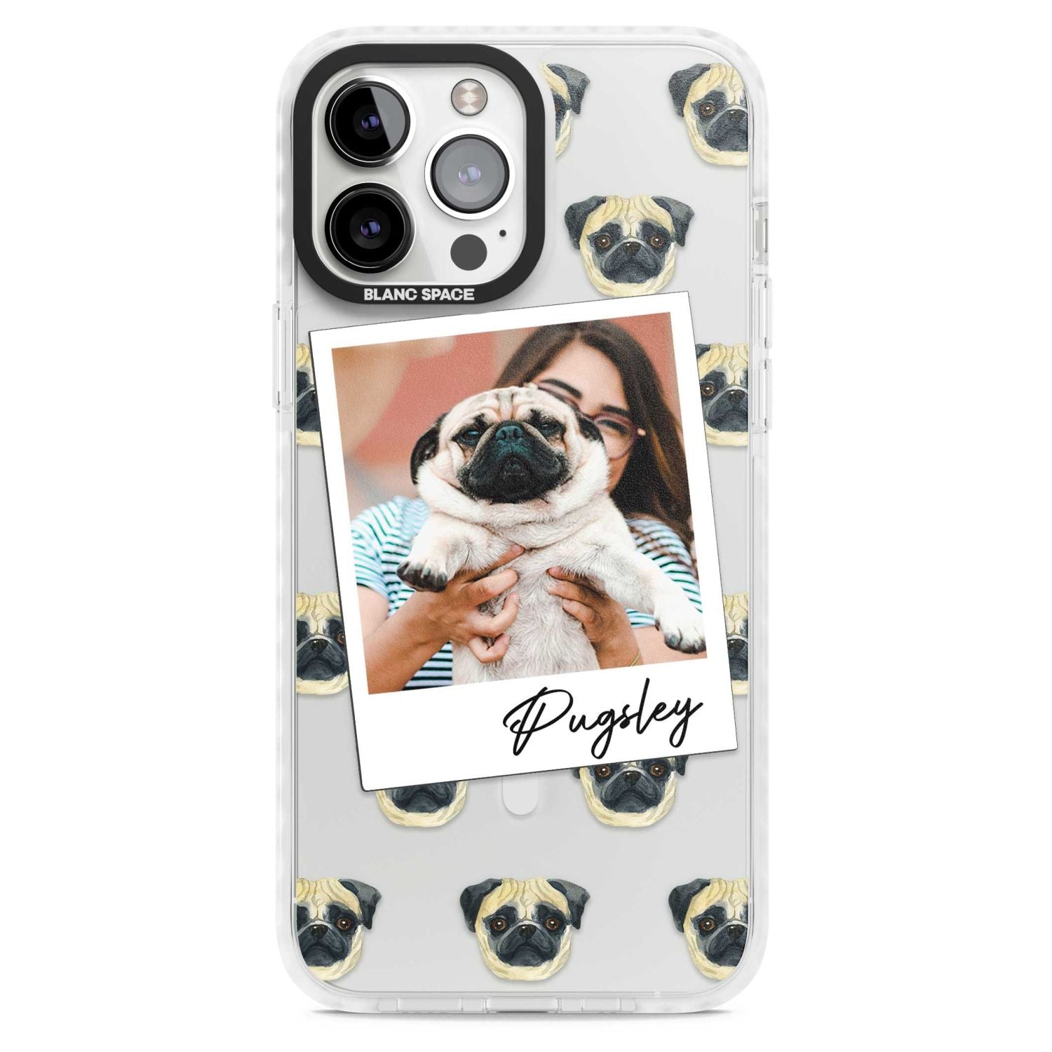 Personalised Pug Instant Camera Photo