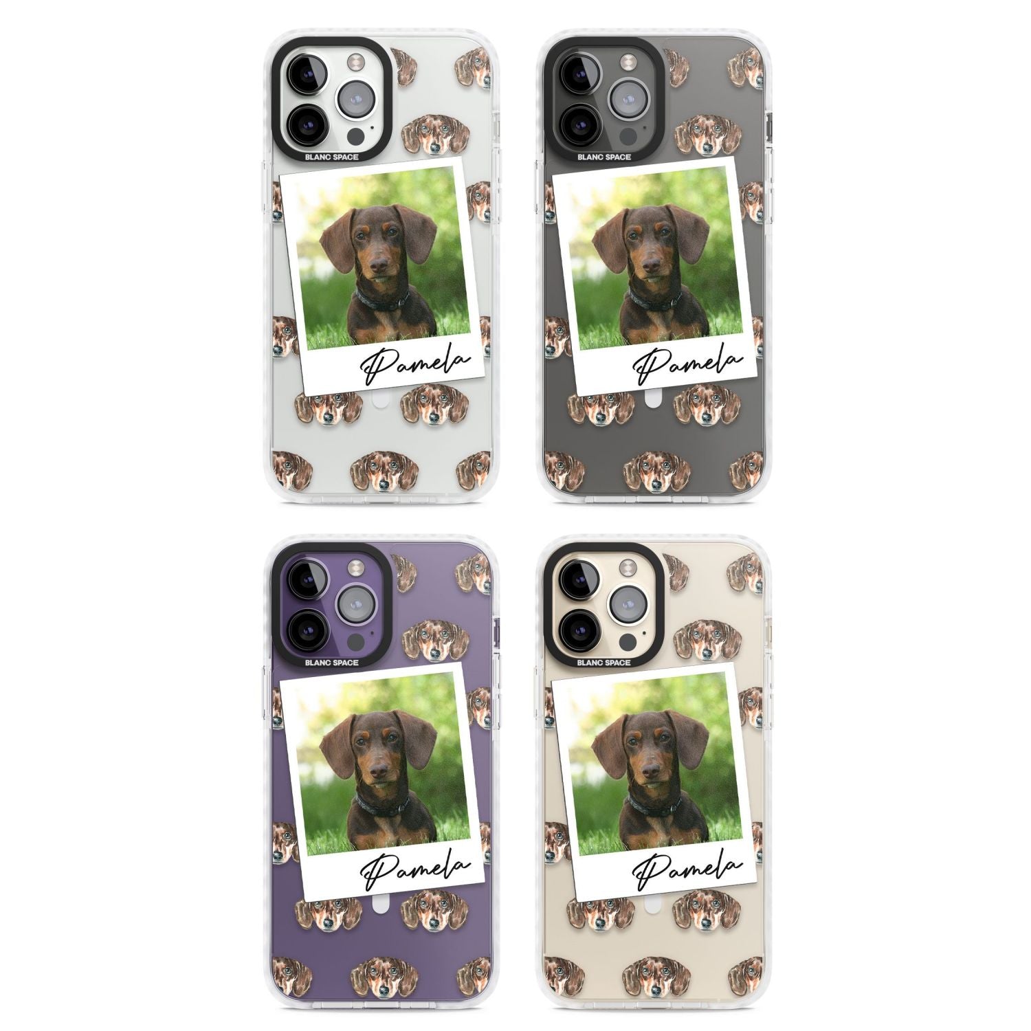 Personalised Brown Dachshund Instant Camera Photo