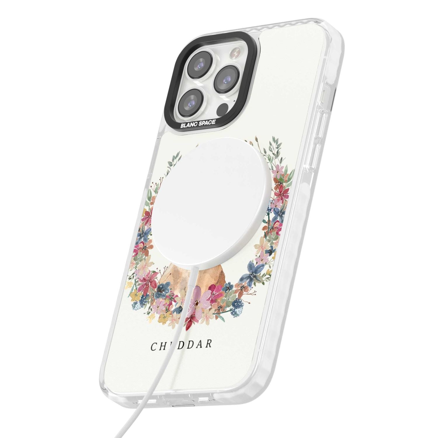 Personalised Tan French Bulldog Floral Portrait