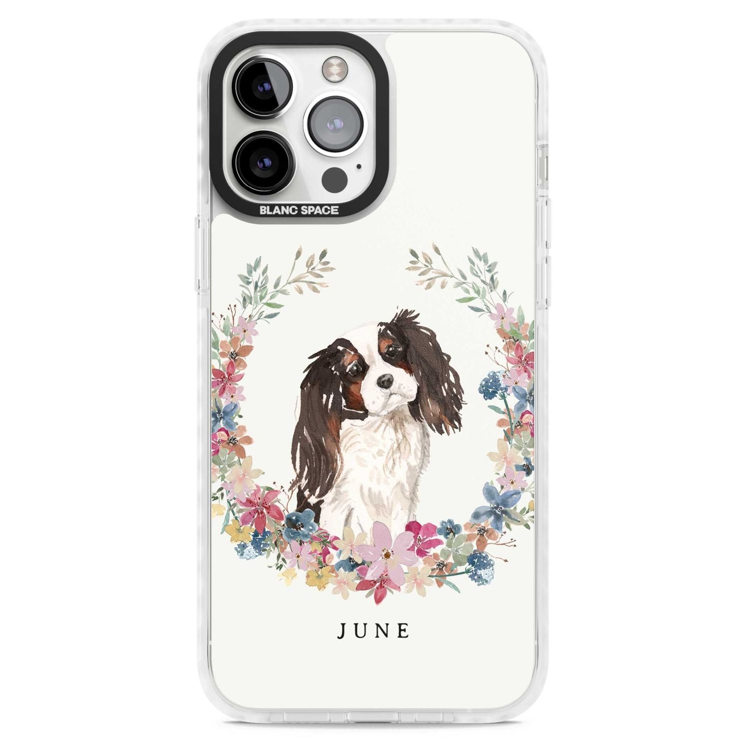 Personalised King Charles Floral Portrait