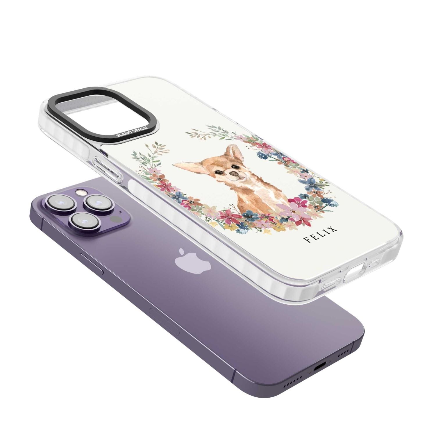 Personalised Chihuahua Floral Portrait