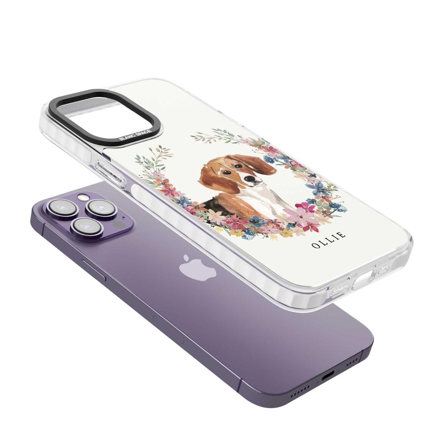 Personalised Beagle Floral Portrait