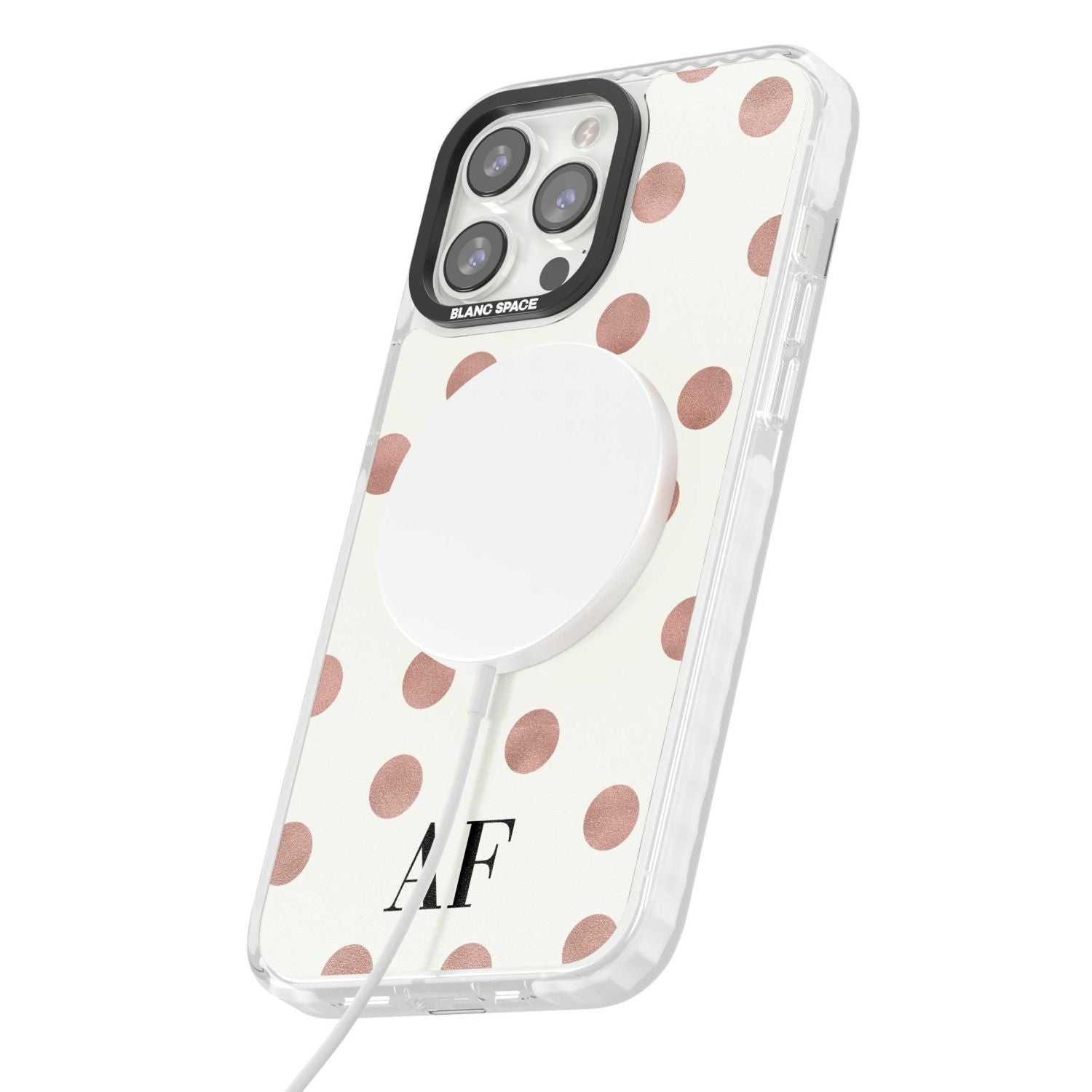 Personalised Rose Gold Dots & Initials