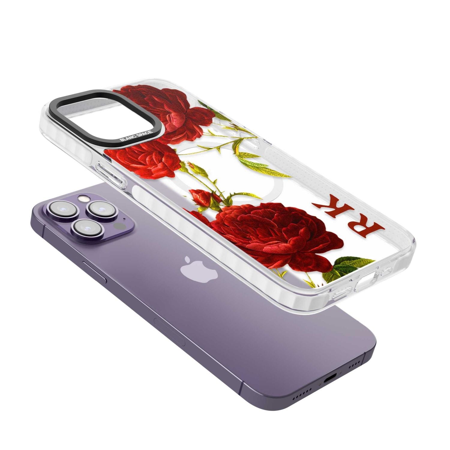 Personalised Vintage Floral Red Roses