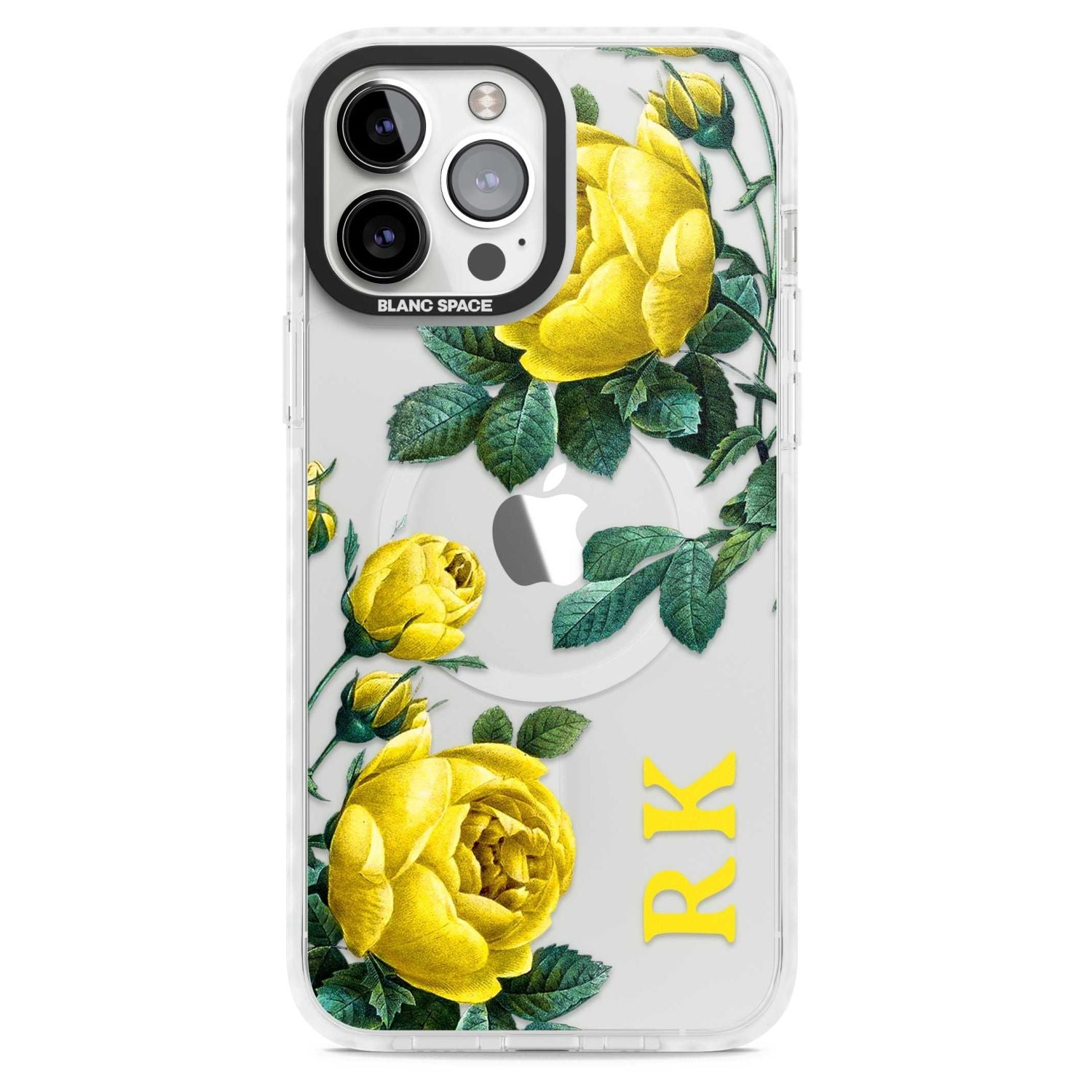 Personalised Vintage Floral Yellow Roses