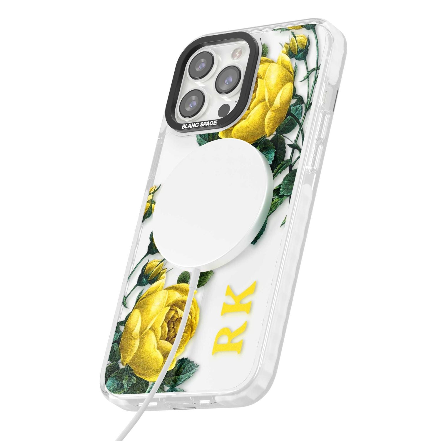 Personalised Vintage Floral Yellow Roses