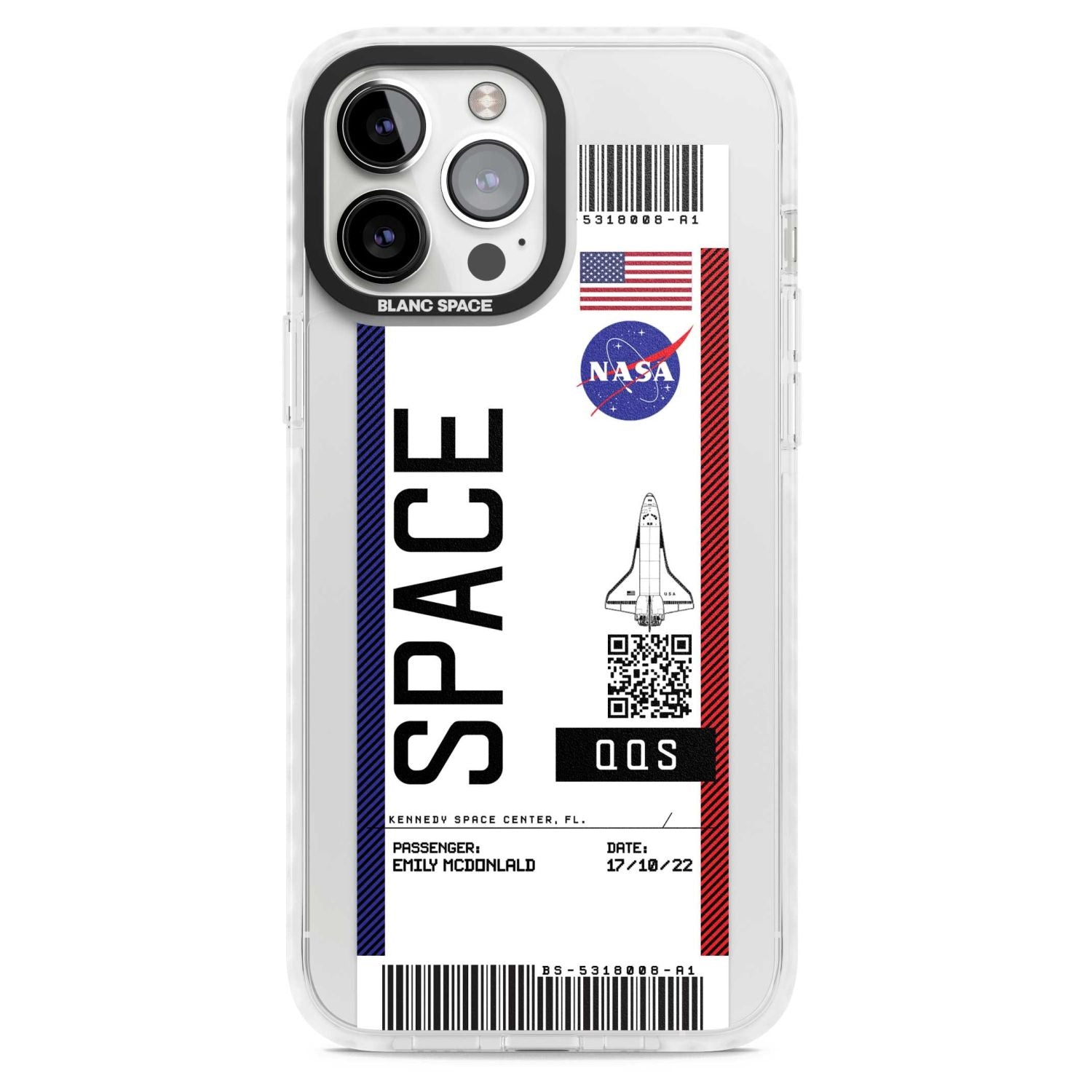 Personalised Nasa Boarding Pass (Light)