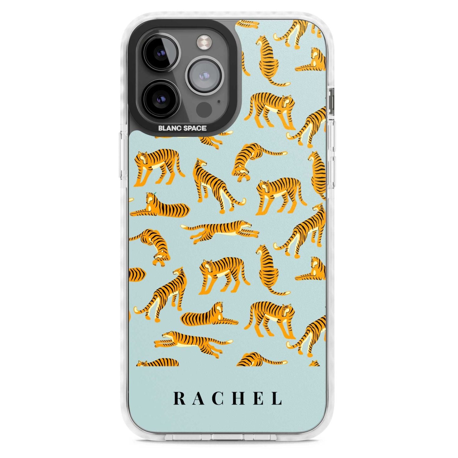 Personalised Turquoise Tiger Pattern