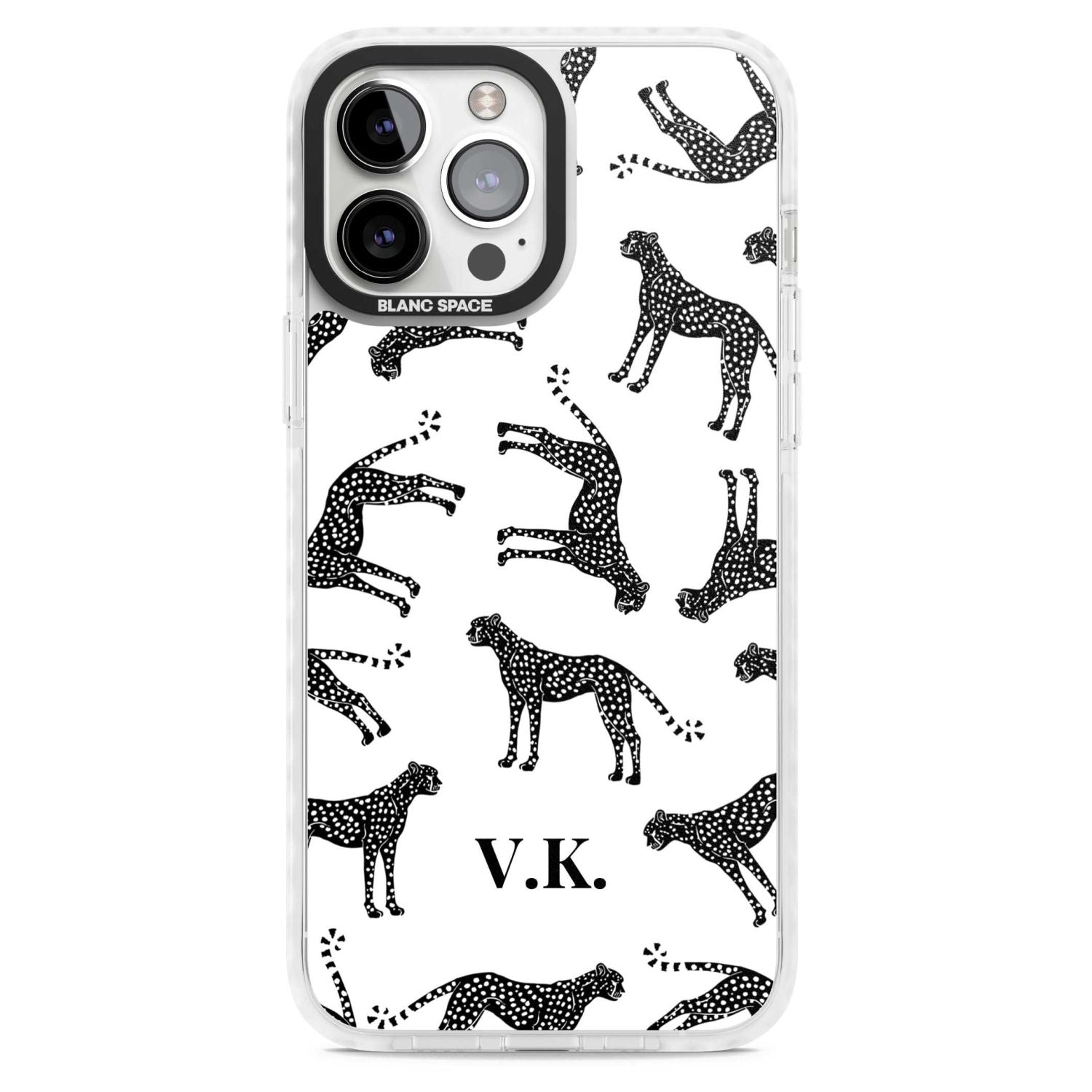 Personalised Black & White Cheetah Pattern