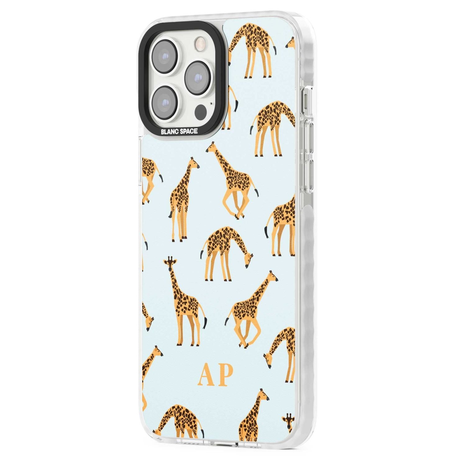 Personalised Safari Giraffe Pattern On Blue