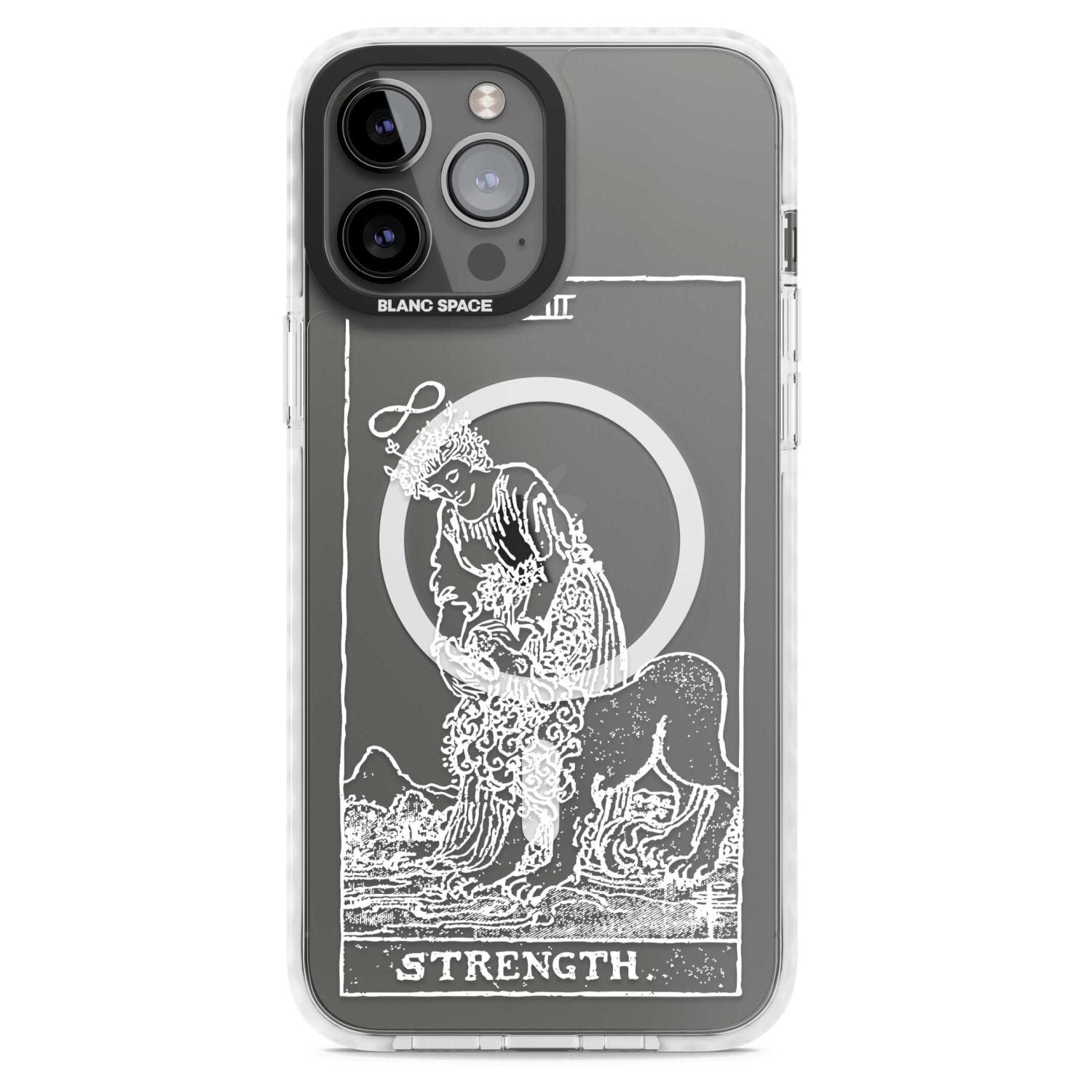 Personalised Strength Tarot Card (White)