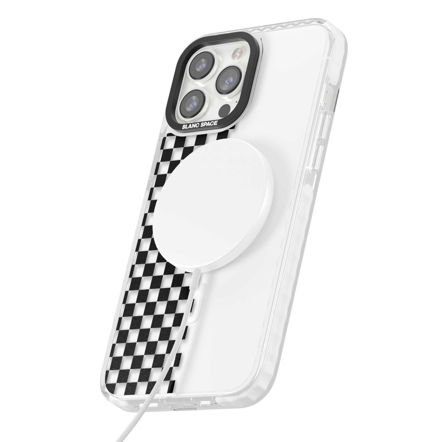 Checker: Half Black Check On Clear