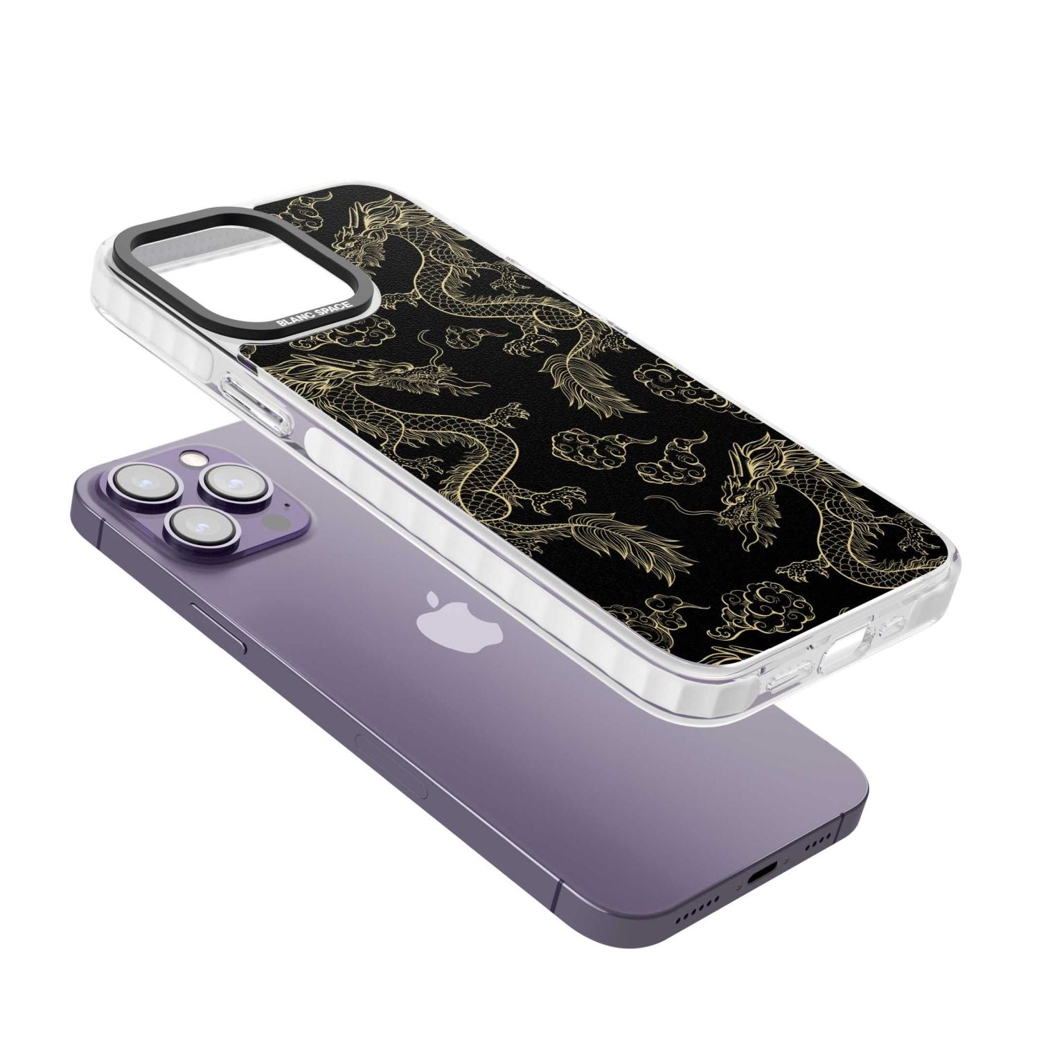 Black And Gold Dragon Pattern