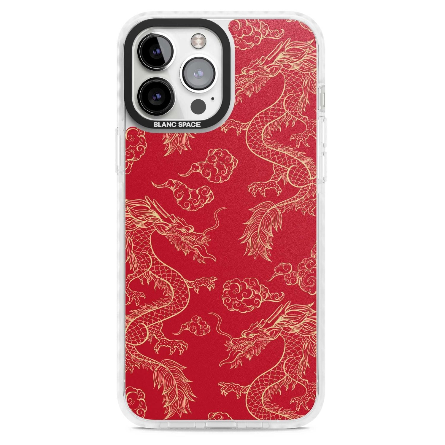 Red And Gold Dragon Pattern