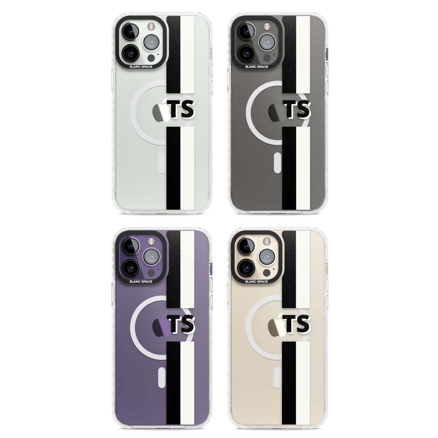 Personalised Black And White Stripe