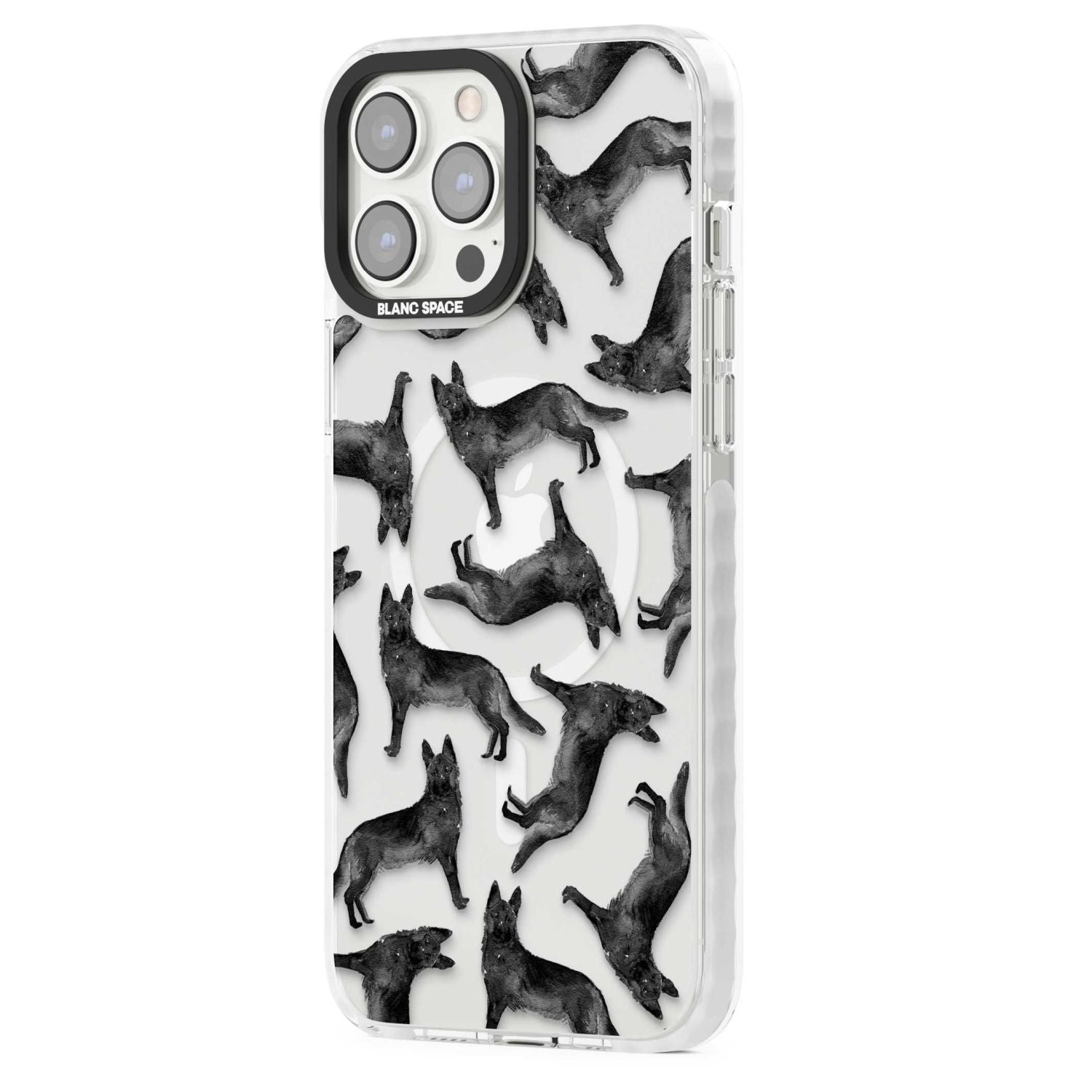 German Shepherd Pattern Black