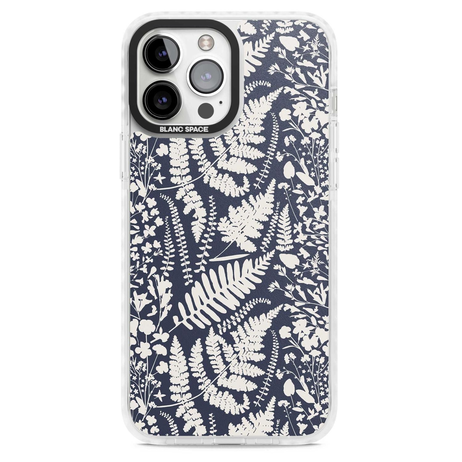 Wildflowers & Ferns On Navy