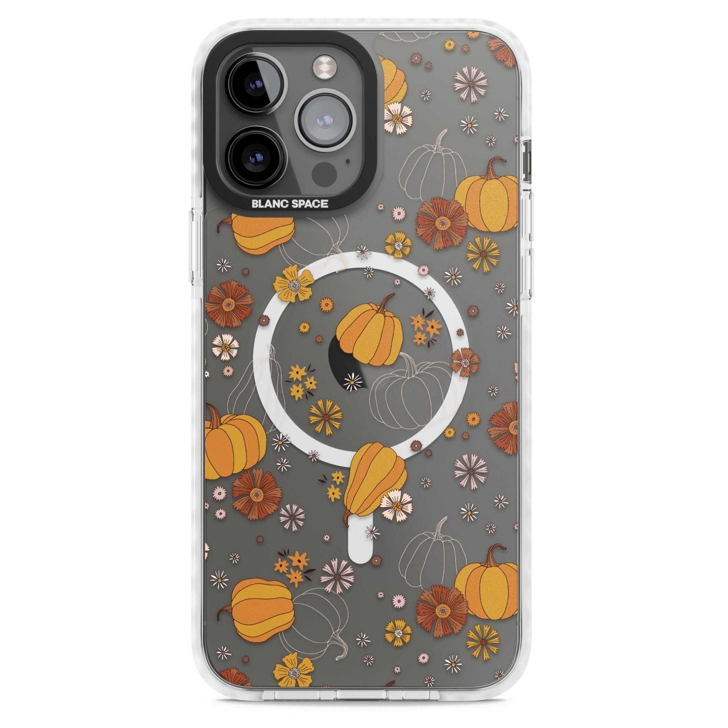 Halloween Pumpkins And Flowers