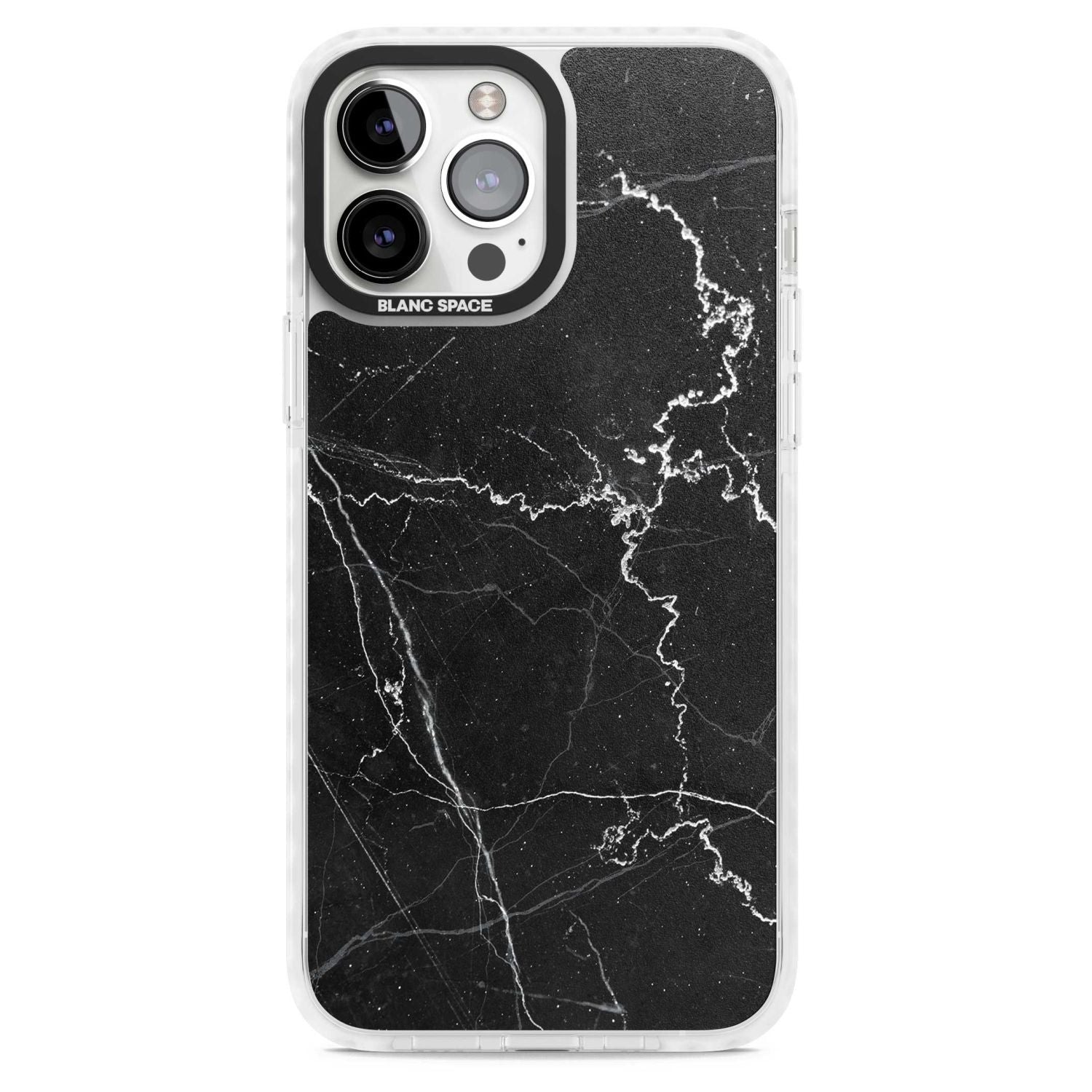Bold Black Marble With White Texture