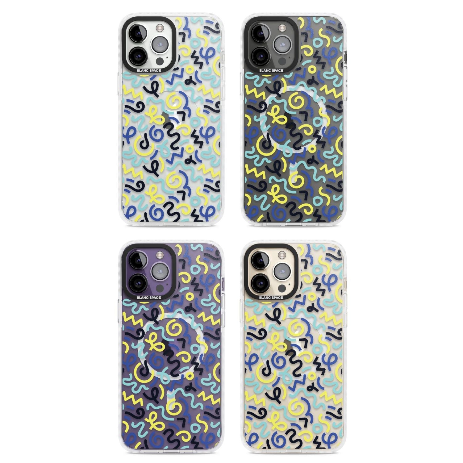 Blue & Yellow Memphis Retro