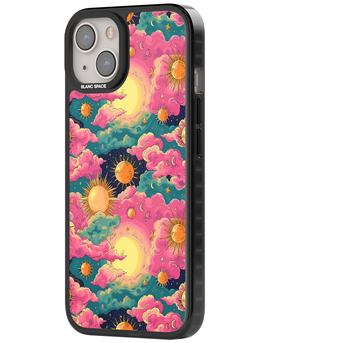Starlight Clouds iPhone 12 / 12 Pro / iPhone 13 / iPhone 14 / iPhone 14 Plus / iPhone 15 / iPhone 15 Plus Impact Black Phone Case side