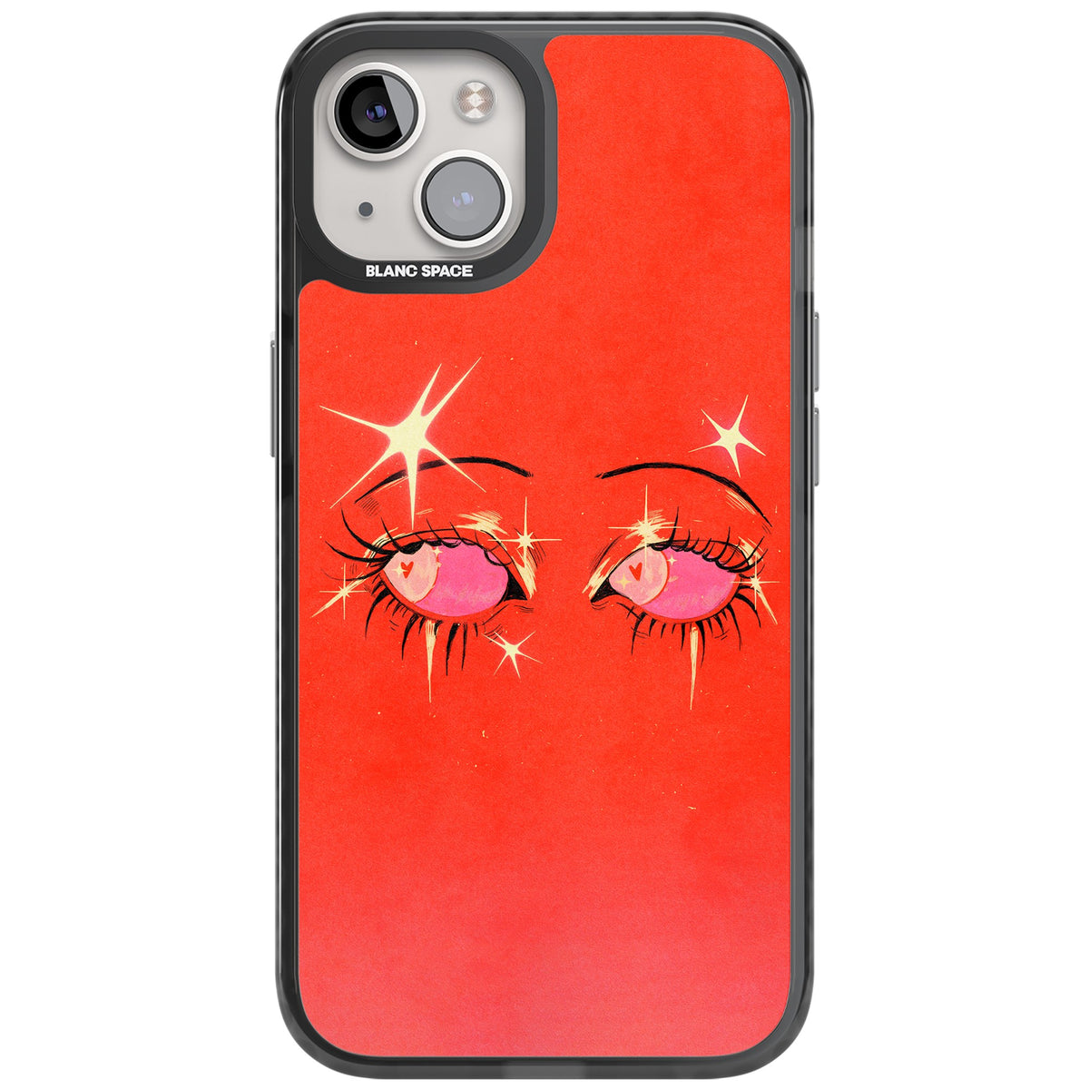 Pink Ethereal Eyes iPhone 12 / 12 Pro / iPhone 13 / iPhone 14 / iPhone 14 Plus / iPhone 15 / iPhone 15 Plus Impact Black Phone Case front