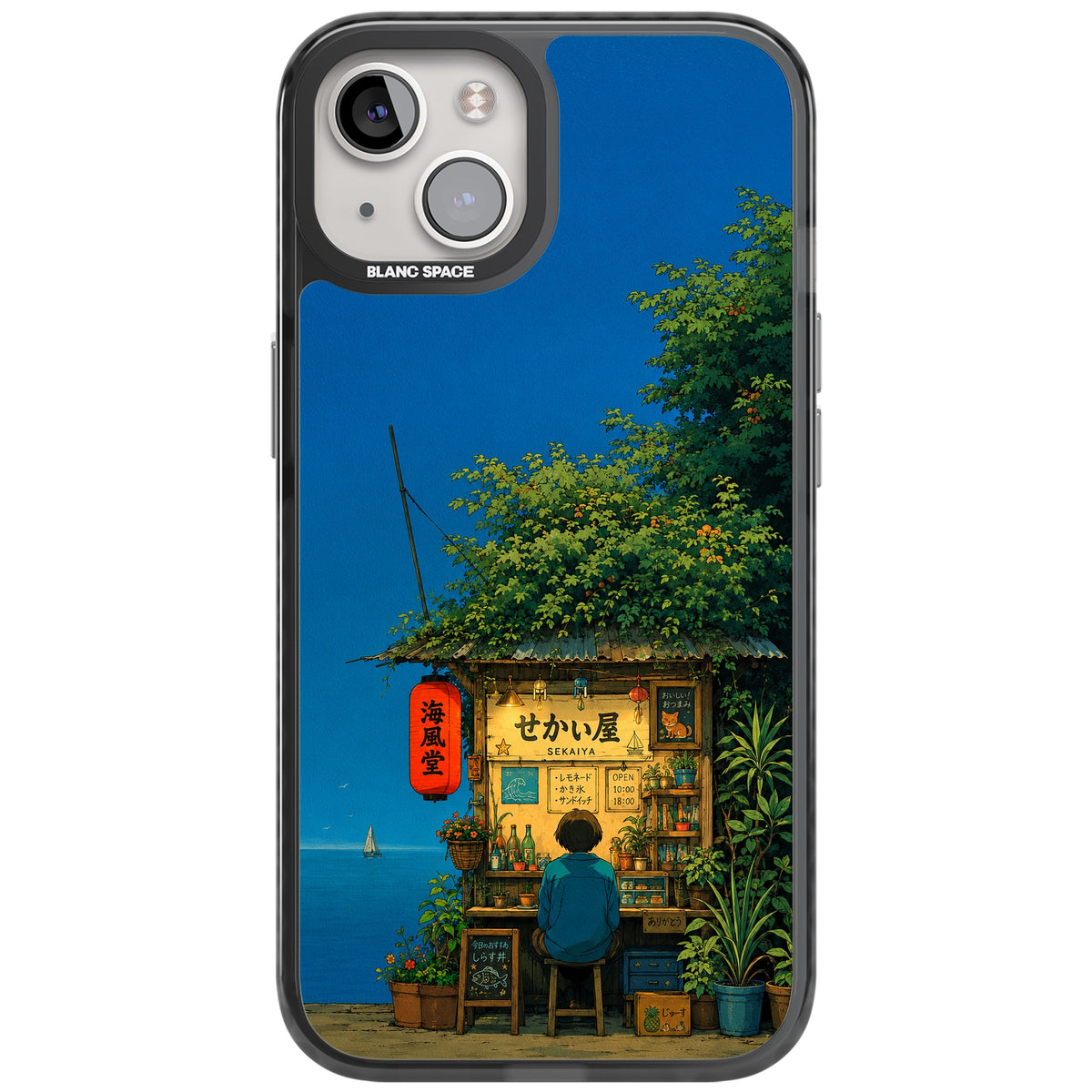 The Shirahama Kiosk iPhone 12 / 12 Pro / iPhone 13 / iPhone 14 / iPhone 14 Plus / iPhone 15 / iPhone 15 Plus Impact Black Phone Case front