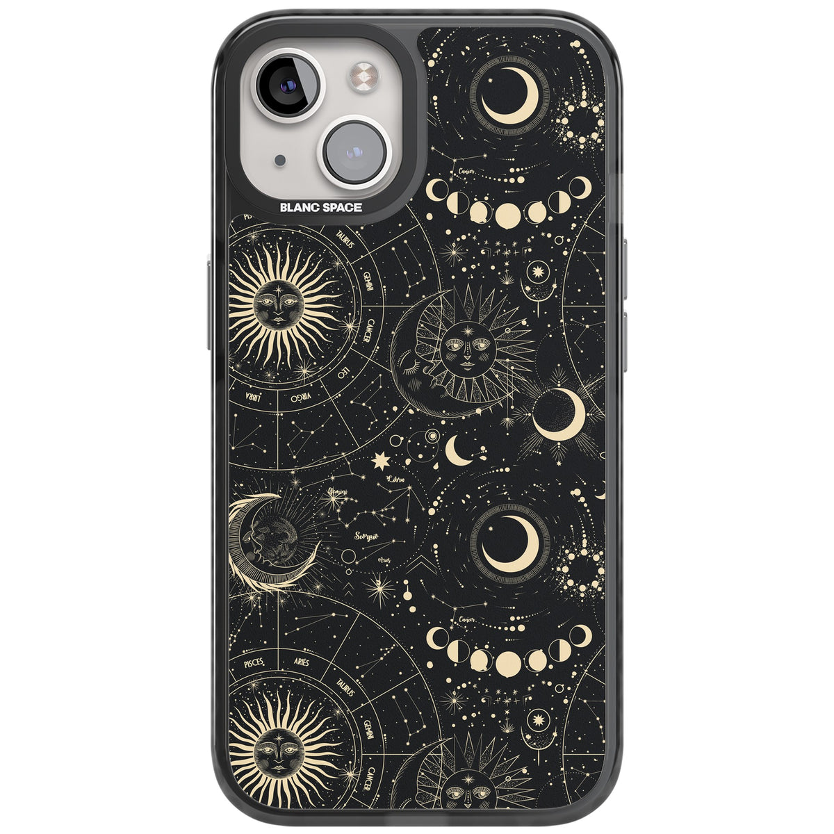 Celestial Cipher iPhone 12 / 12 Pro / iPhone 13 / iPhone 14 / iPhone 14 Plus / iPhone 15 / iPhone 15 Plus Impact Black Phone Case front