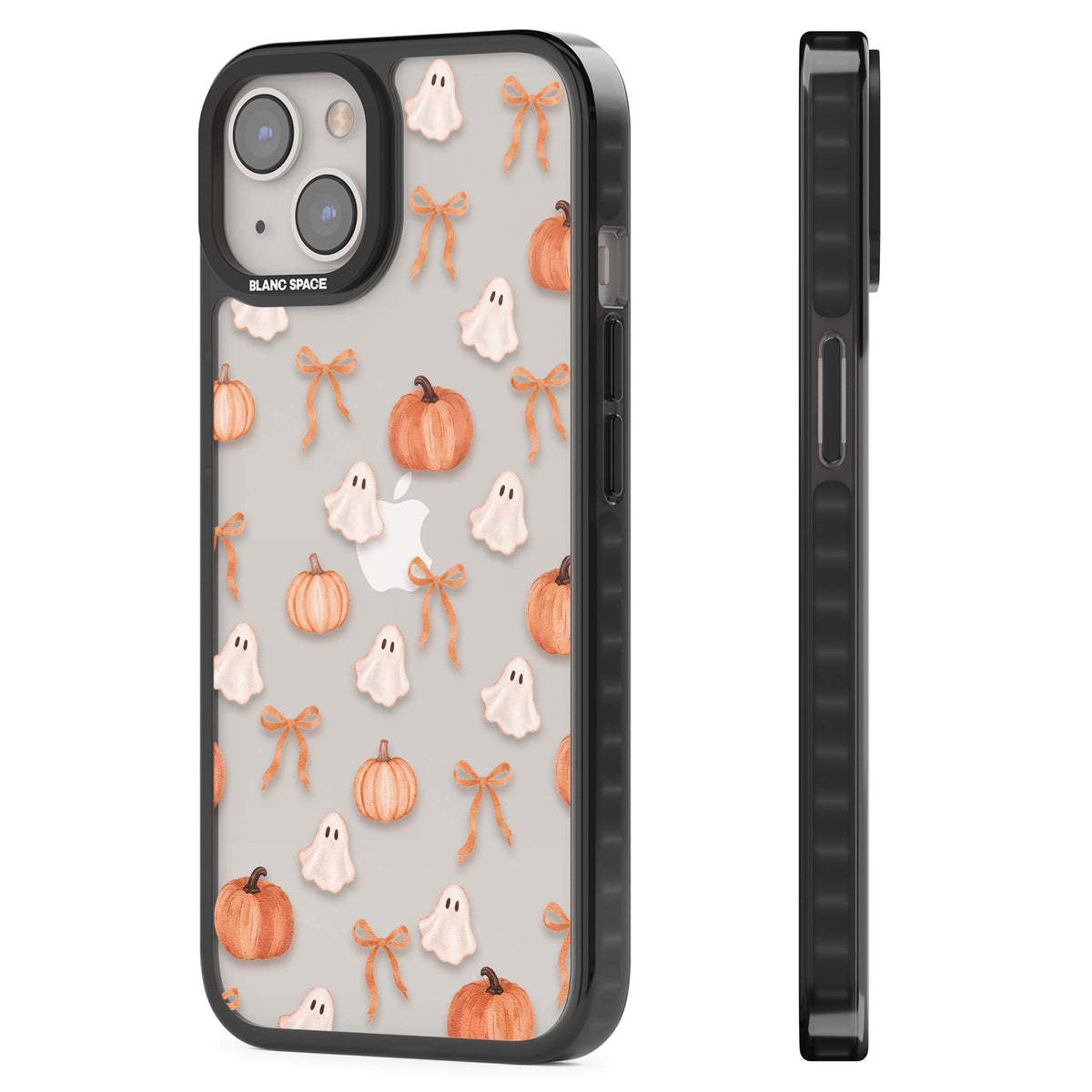 Bows, Ghosts & Pumpkins coquette iPhone case | Black Impact case for iPhone 13, iPhone 14, iPhone 15