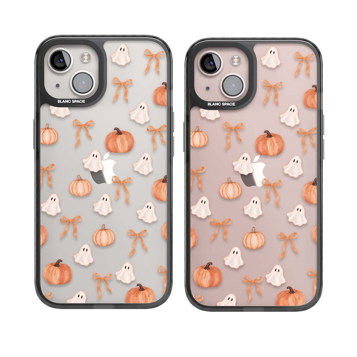 Bows, Ghosts & Pumpkins coquette iPhone case | Black Impact case for iPhone 13, iPhone 14, iPhone 15