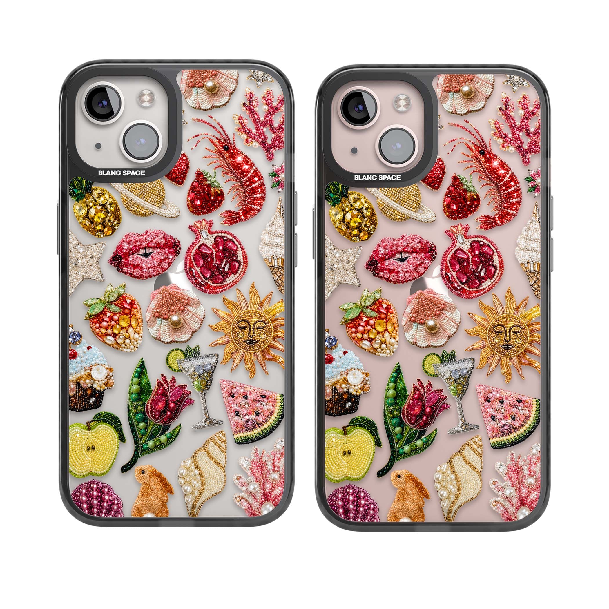 Beaded Riviera coquette iPhone case | Black Impact case for iPhone 13, iPhone 14, iPhone 15