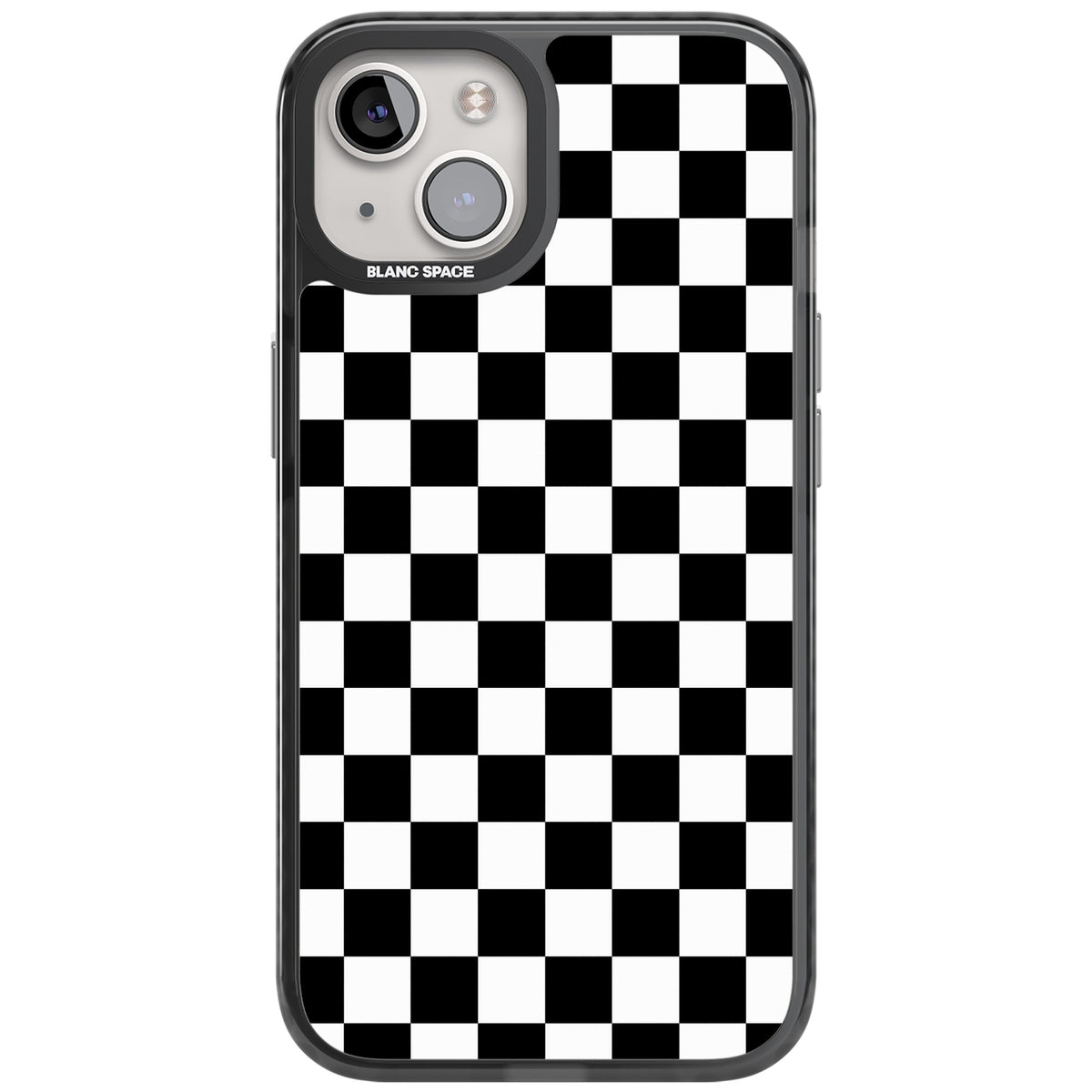 Checkerboard iPhone 12 / 12 Pro / iPhone 13 / iPhone 14 / iPhone 14 Plus / iPhone 15 / iPhone 15 Plus Impact Black Phone Case front