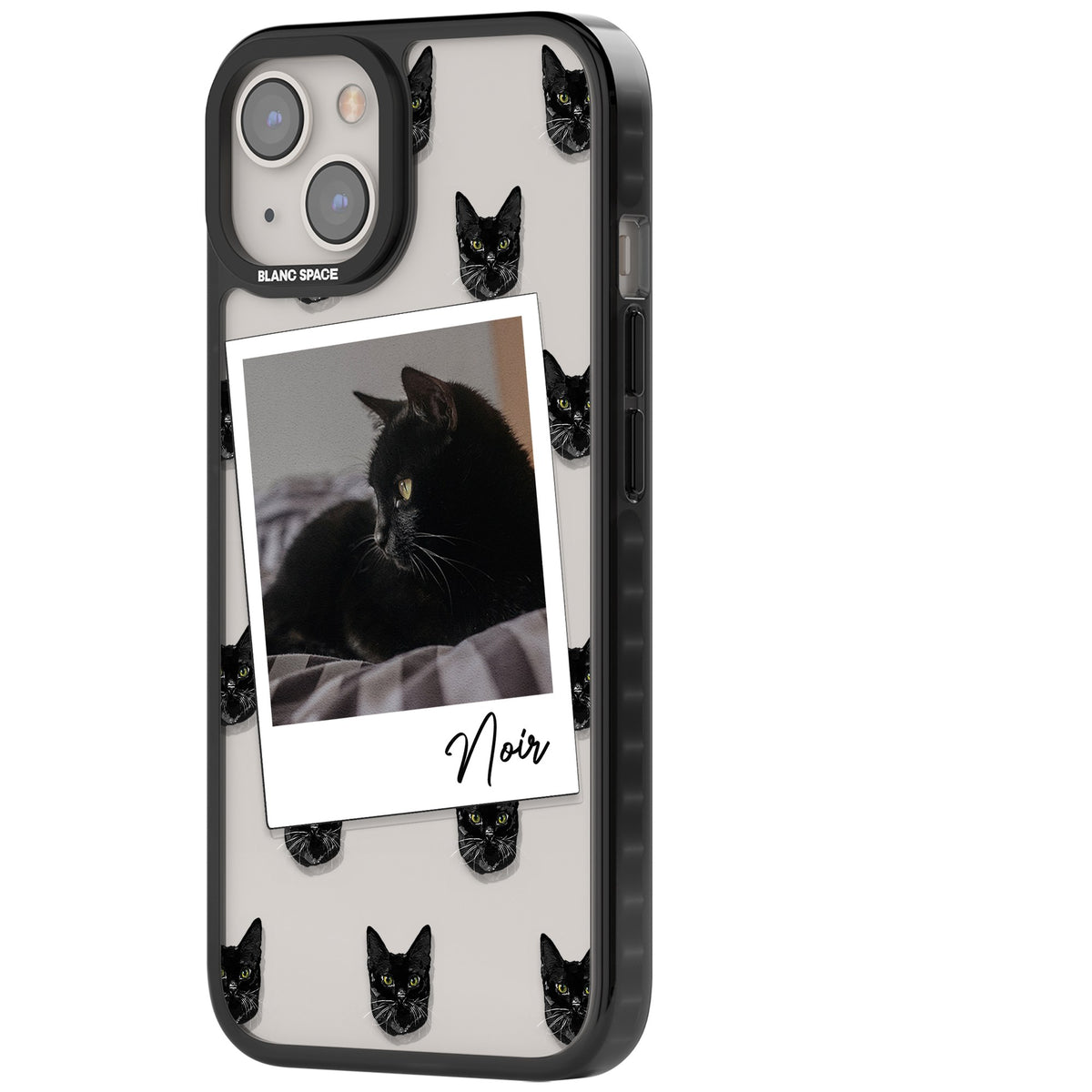 Personalised Bombay Cat Photo iPhone 12 / 12 Pro / iPhone 13 / iPhone 14 / iPhone 14 Plus / iPhone 15 / iPhone 15 Plus Impact Black Phone Case side