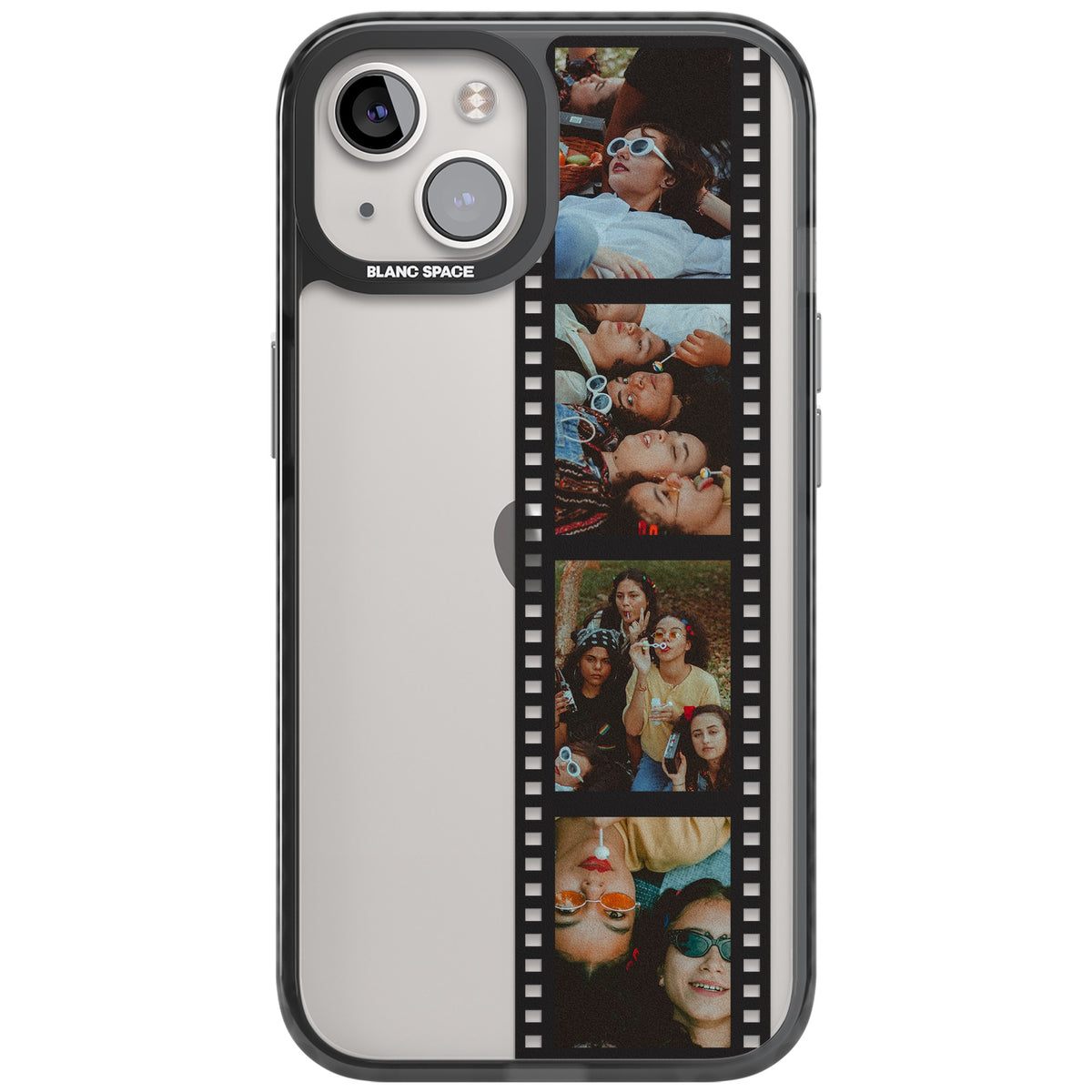 Personalised Photo Film Strip iPhone 12 / 12 Pro / iPhone 13 / iPhone 14 / iPhone 14 Plus / iPhone 15 / iPhone 15 Plus Impact Black Phone Case front