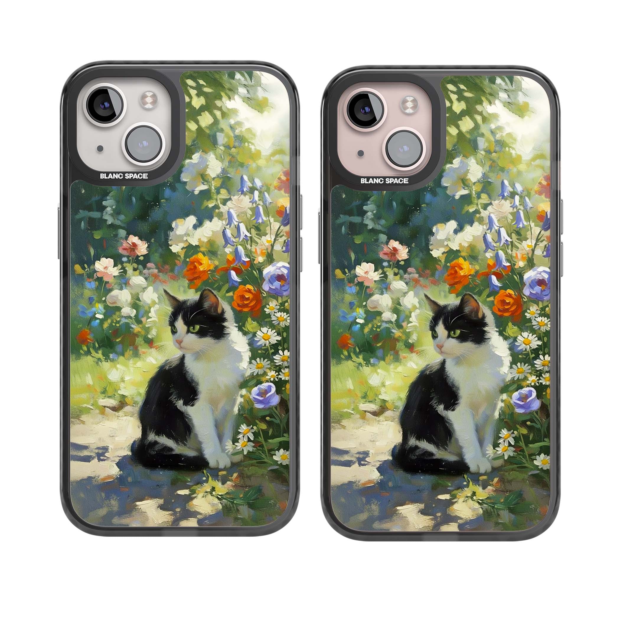 Cat In The Meadow for her iPhone case | Black Impact case for iPhone 13, iPhone 14, iPhone 15